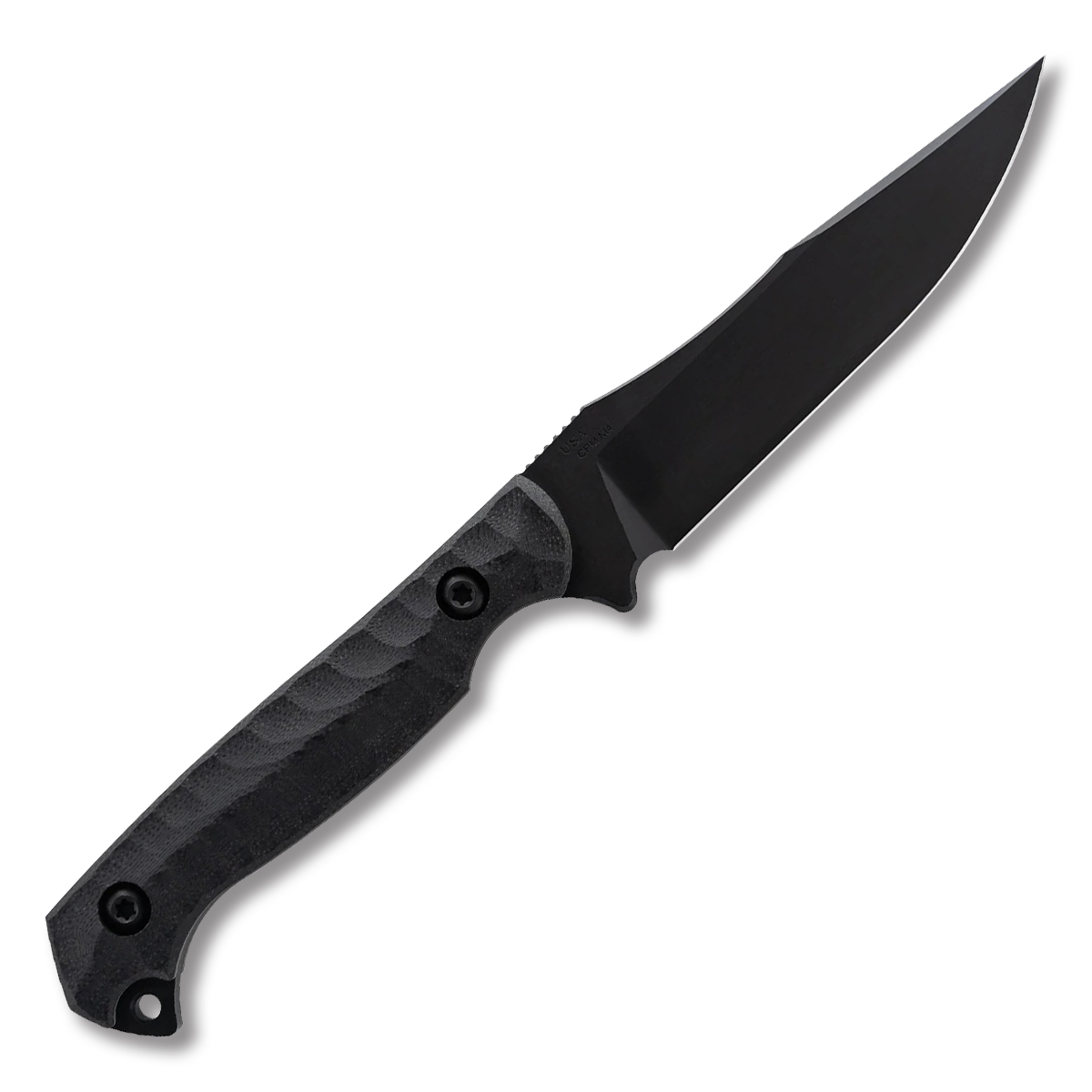 TOOR Knives Krypteia S Fixed Blade 4 Inch Plain Socom Black Drop Point KRYPTEIASSB View 2
