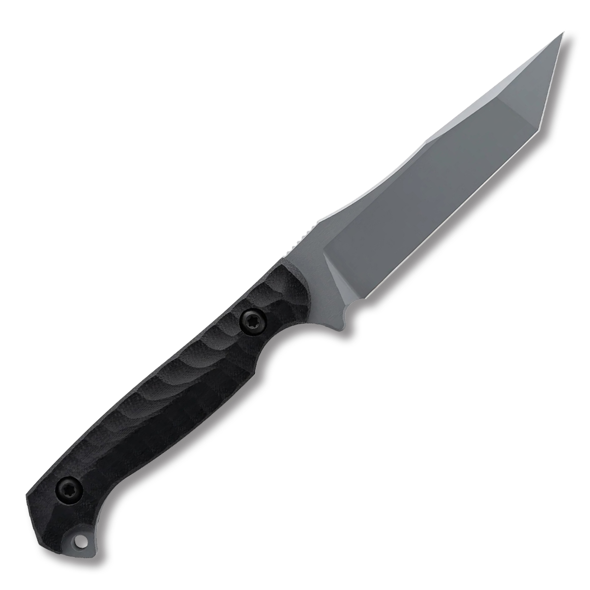 TOOR Knives Krypteia T Fixed Blade 4 Inch Plain Phantom Gray Tanto KRYPTEIATPG View 2