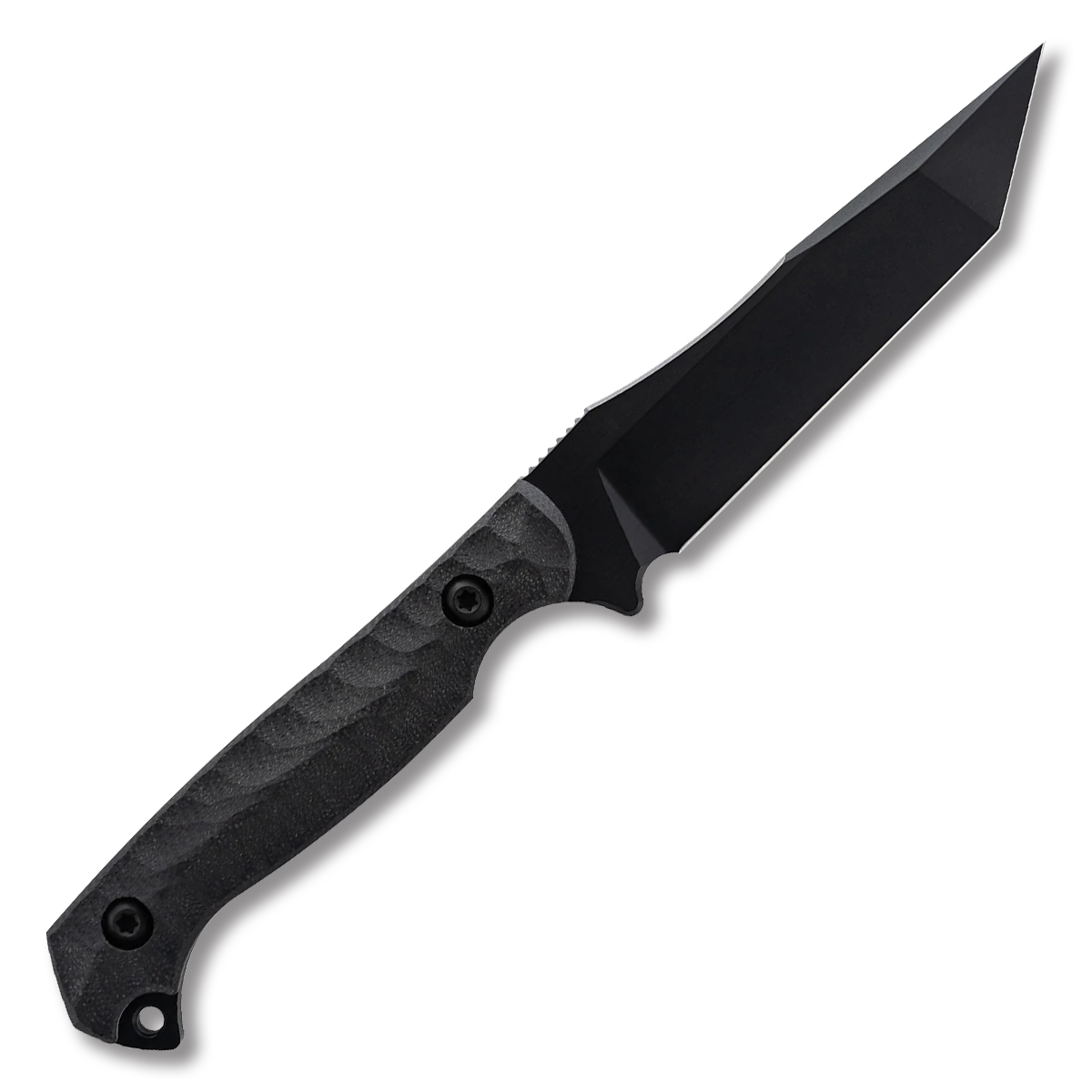 TOOR Knives Krypteia T Fixed Blade Knife 4in Plain Socom Black Tanto KRYPTEIATSB View 2