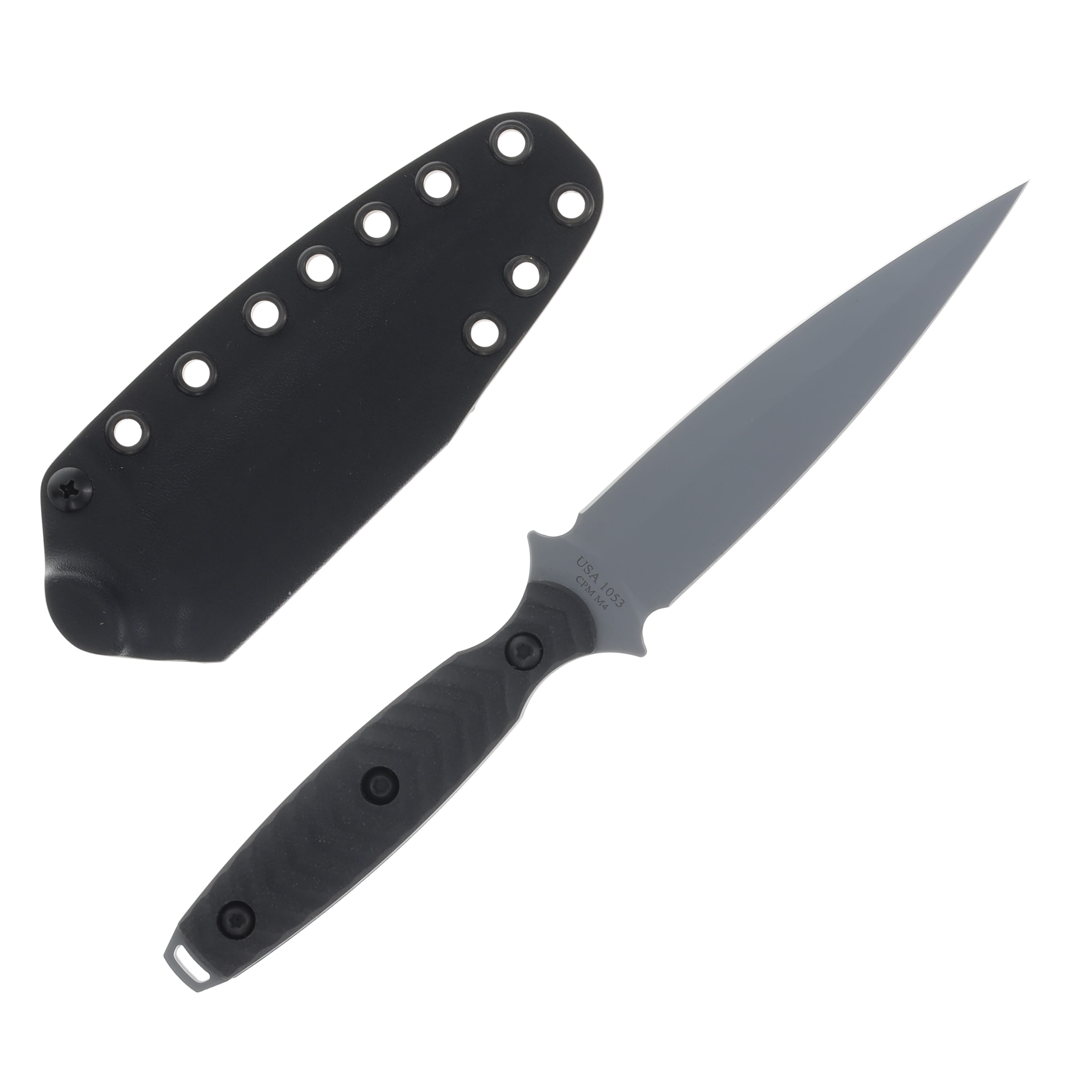 TOOR Knives Specter Fixed Blade 4.75in Plain Phantom Gray Spear Point SPECTERPG View 2