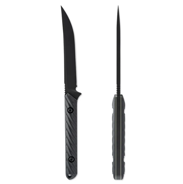 TOOR Knives Vespen Fixed Blade Socom 4.3in Plain Black Modified Katana VESPENSB View 1