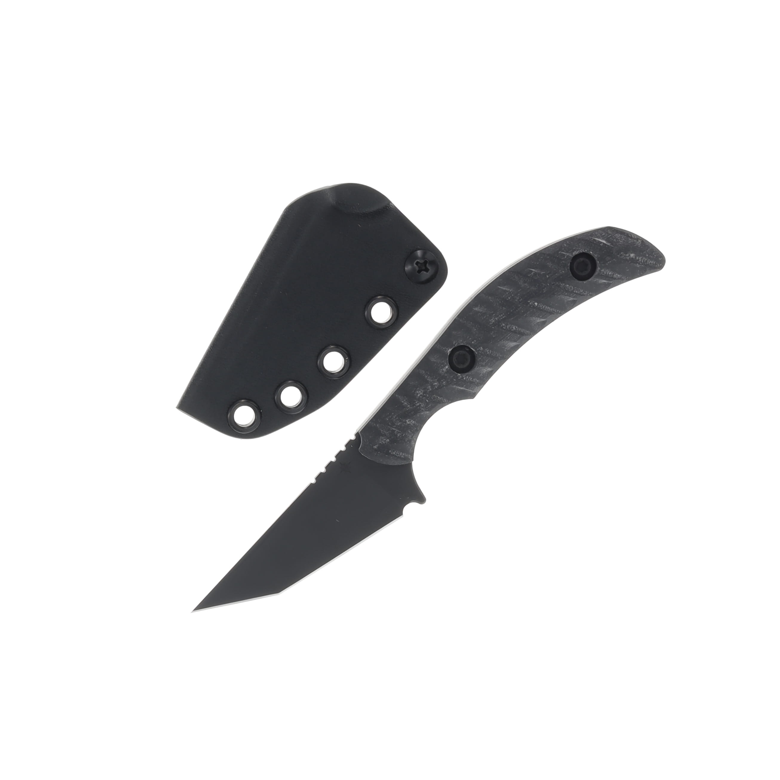 Toor Knives Shifter T Socom Black G10 Fixed 2.75In. Gunkote CPM M4 Tanto Kydex Sheath STR-TSB View 1