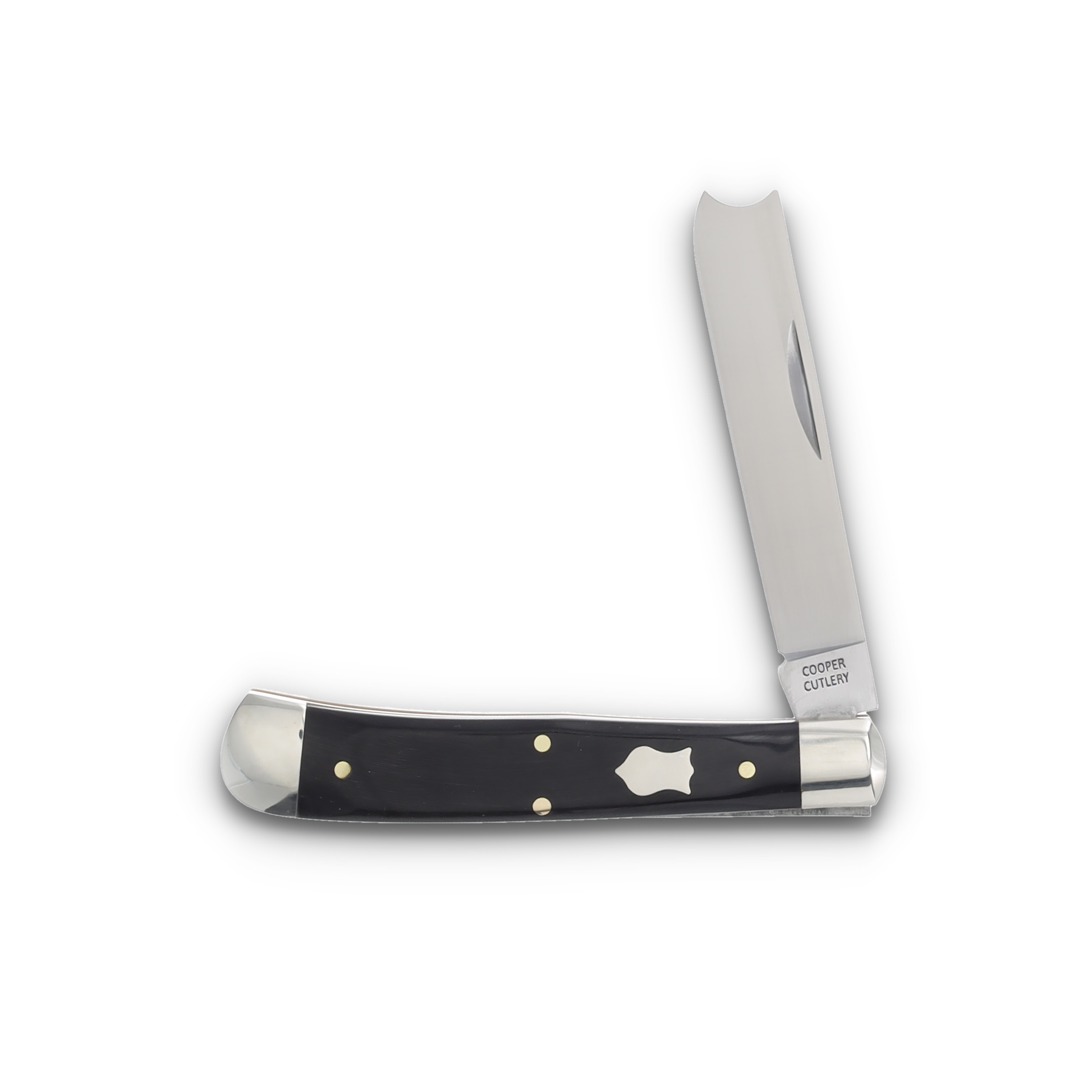 Cooper Cutlery Razor Trapper Buffalo Horn | Smoky Mountain Knife Works