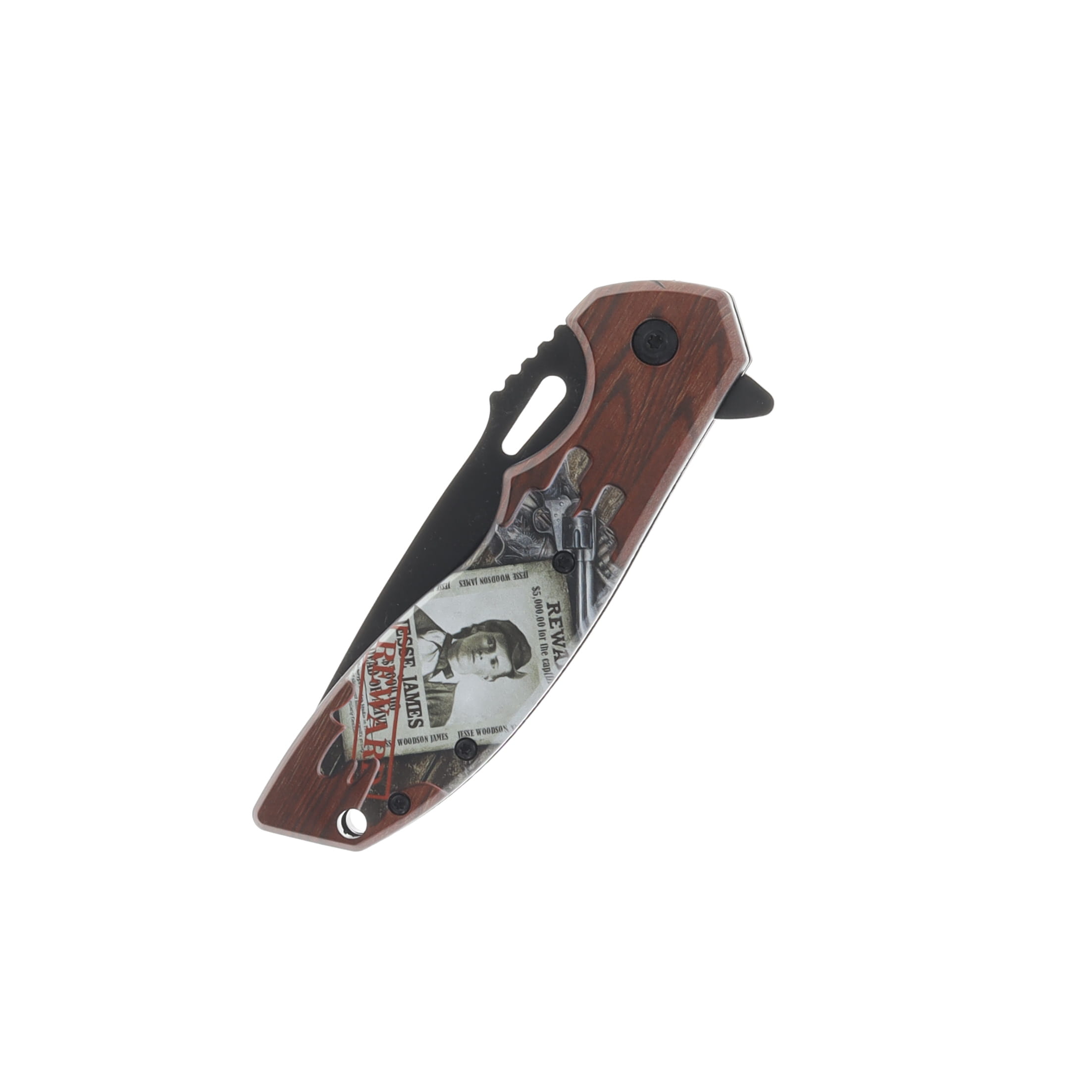 Sigma Impex Jesse James Folding Knife Red 3.5in Plain Black Drop Point SX1991JJ View 4
