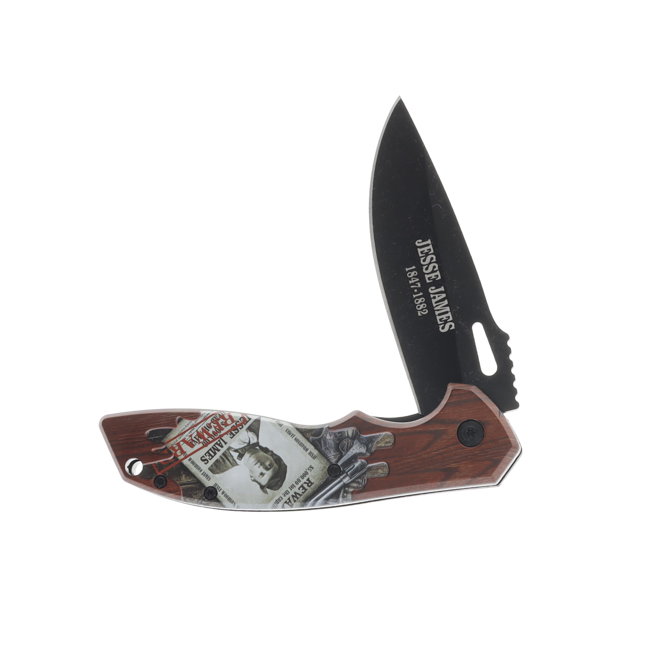 Sigma Impex Jesse James Folding Knife Red 3.5in Plain Black Drop Point SX1991JJ View 3