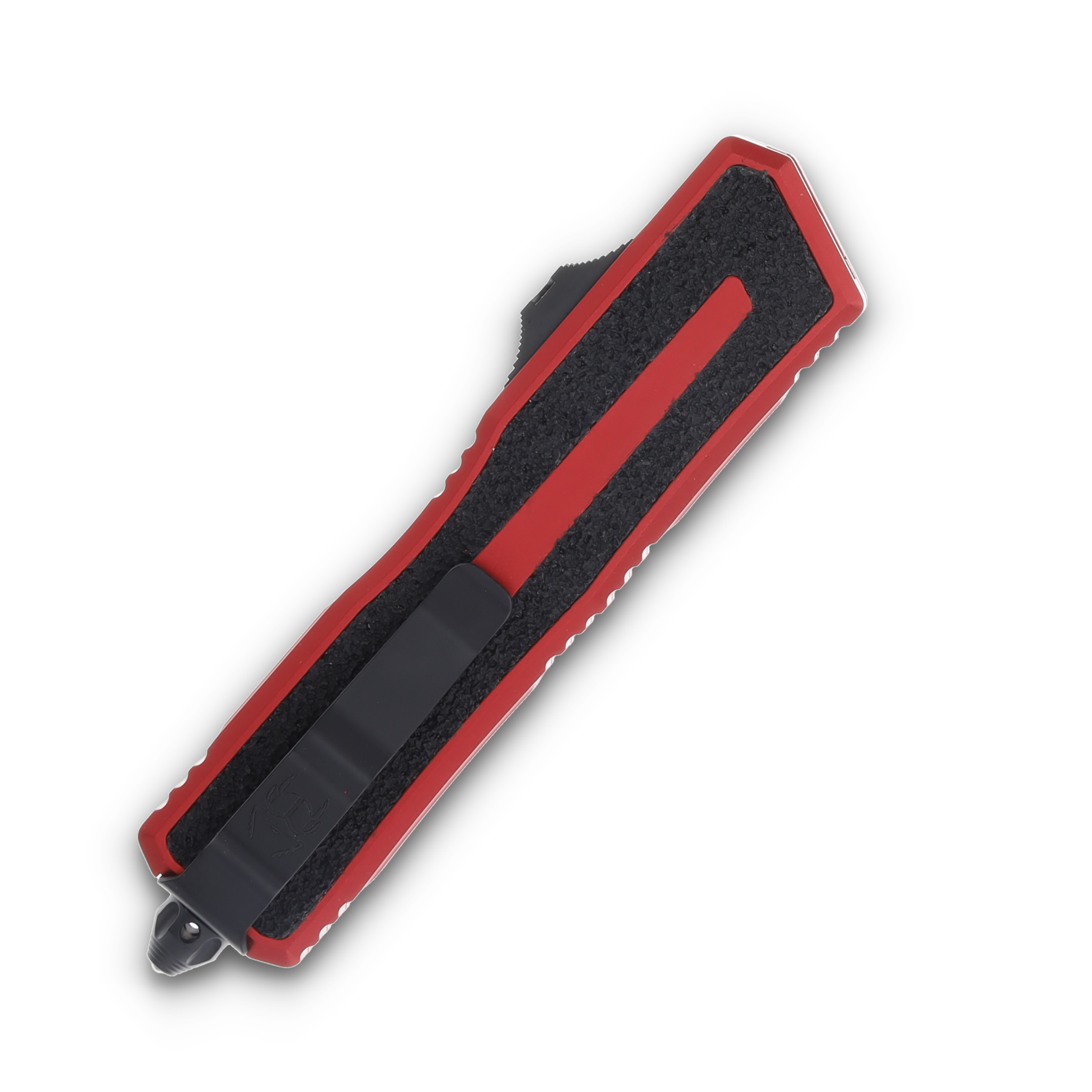 Microtech Scarab II Gen III Auto OTF Red Knife 3.9in Black D/E Part Serr Dagger AUMT12802RD View 2