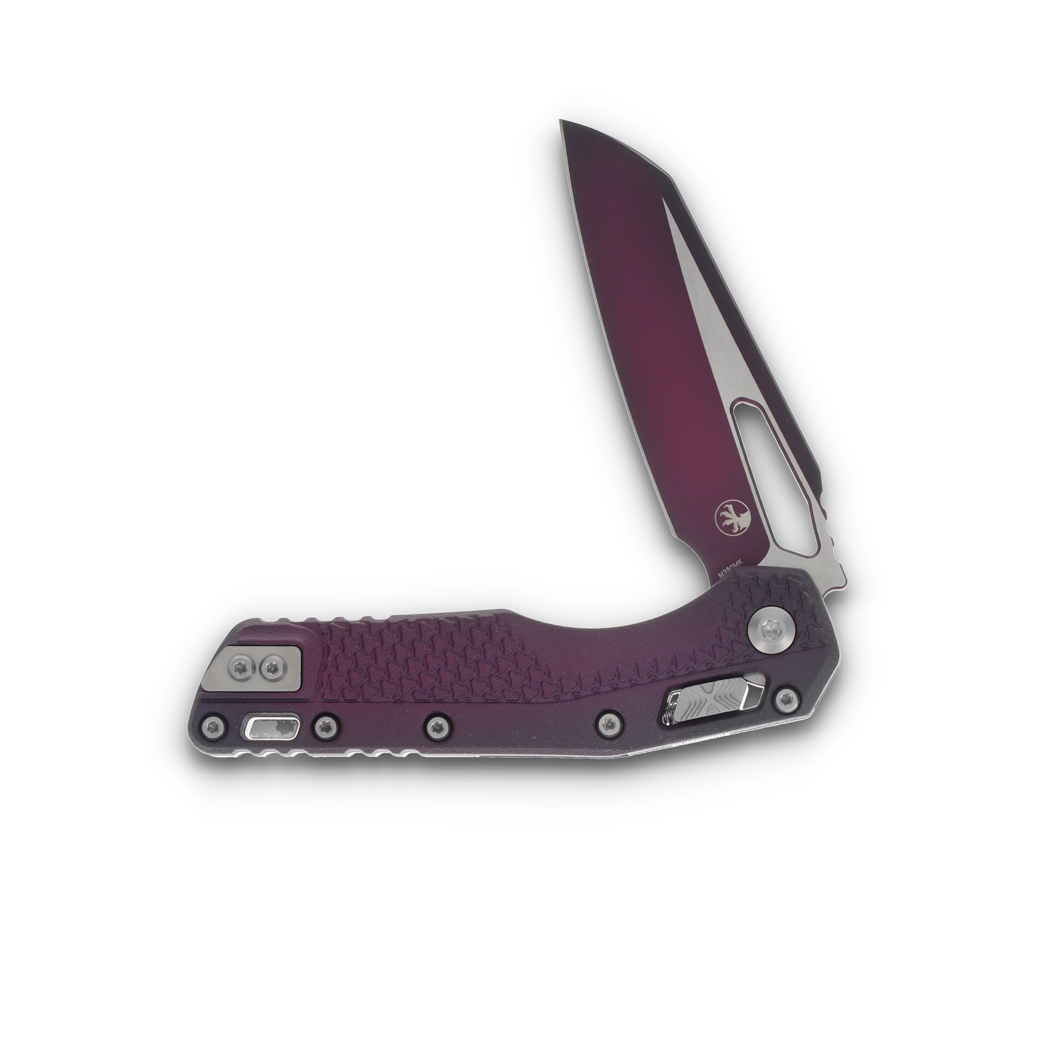 Microtech MSI Ram-Lok Polymer Faded Sangria 3.88in Cerakote Sheepsfoot MT210T1PMFSR View 2
