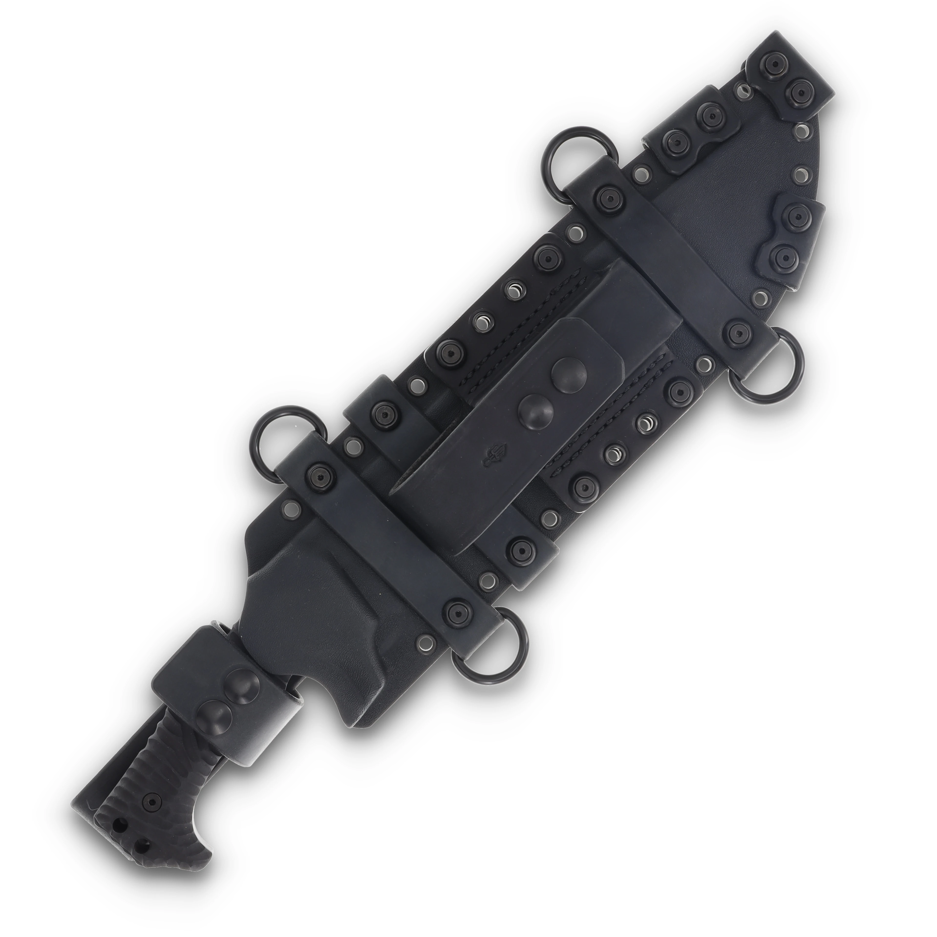Miller Bros Blades Large Fixed Blade Knife 10in Plain Blade Black Sheath M-28BSBH View 8