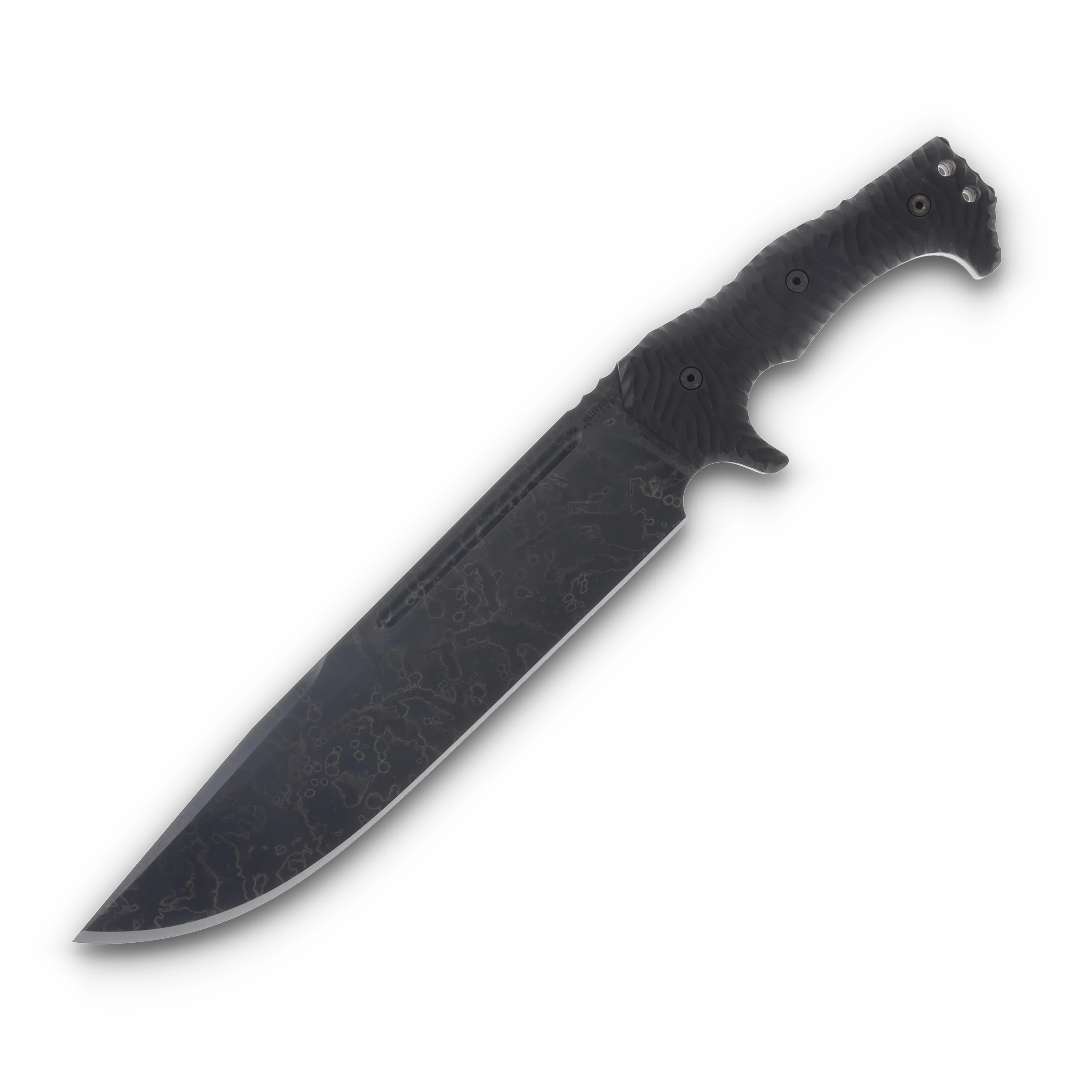 Miller Bros Blades Large Fixed Blade Knife 10in Plain Blade Black Sheath M-28BSBH View 3