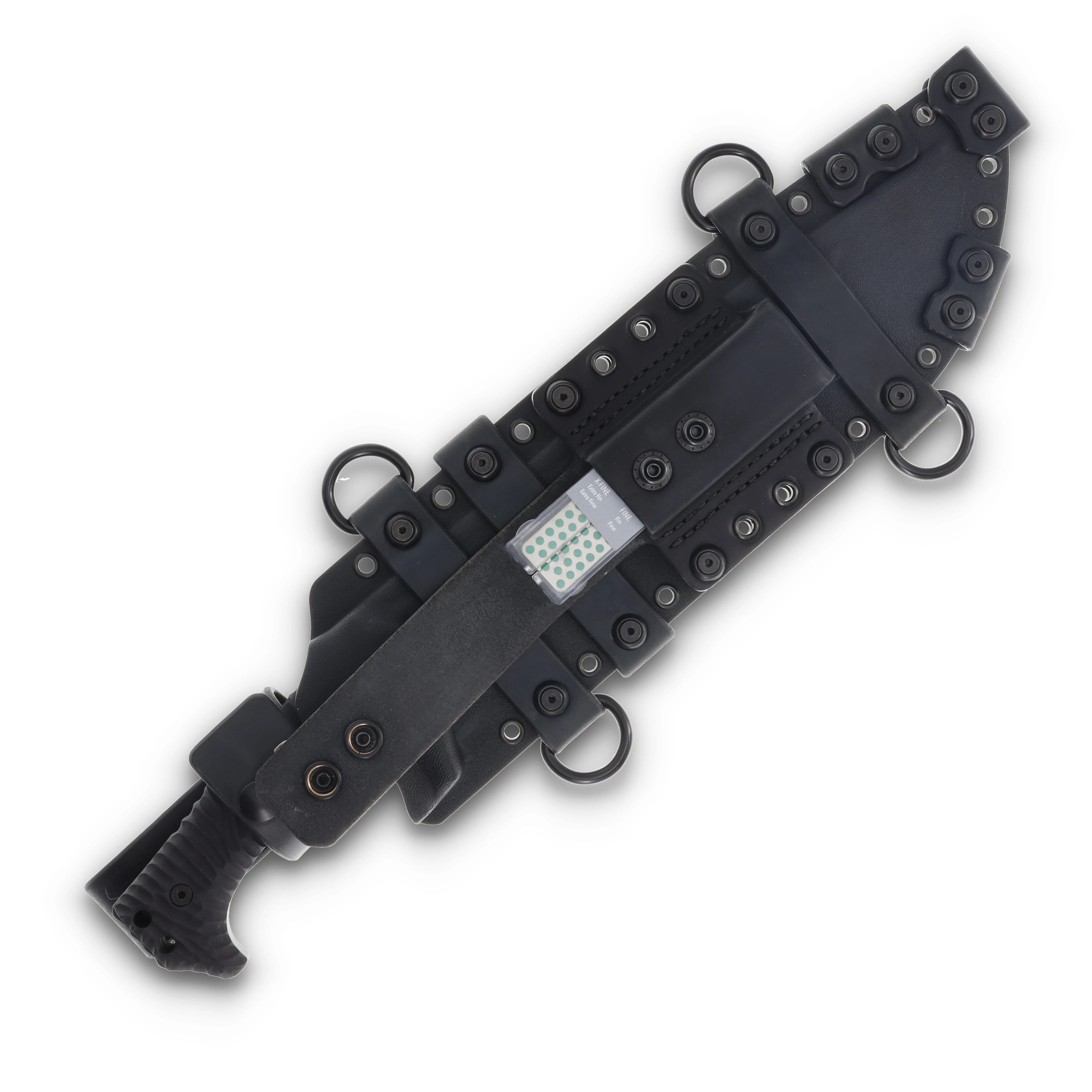 Miller Bros Blades Large Fixed Blade Knife 10in Plain Blade Black Sheath M-28BSBH View 10
