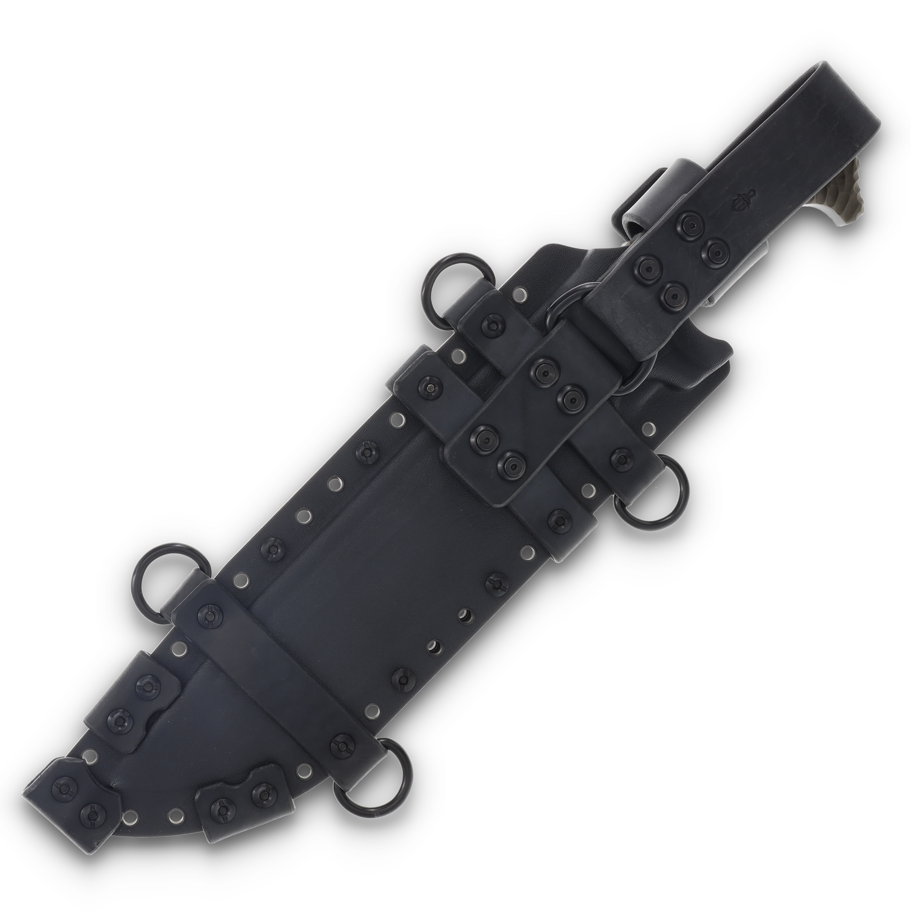 Miller Bros Blades M-28 Large Fixed Blade Green 10in Plain Blade Black Sheath M-28BSGH View 8
