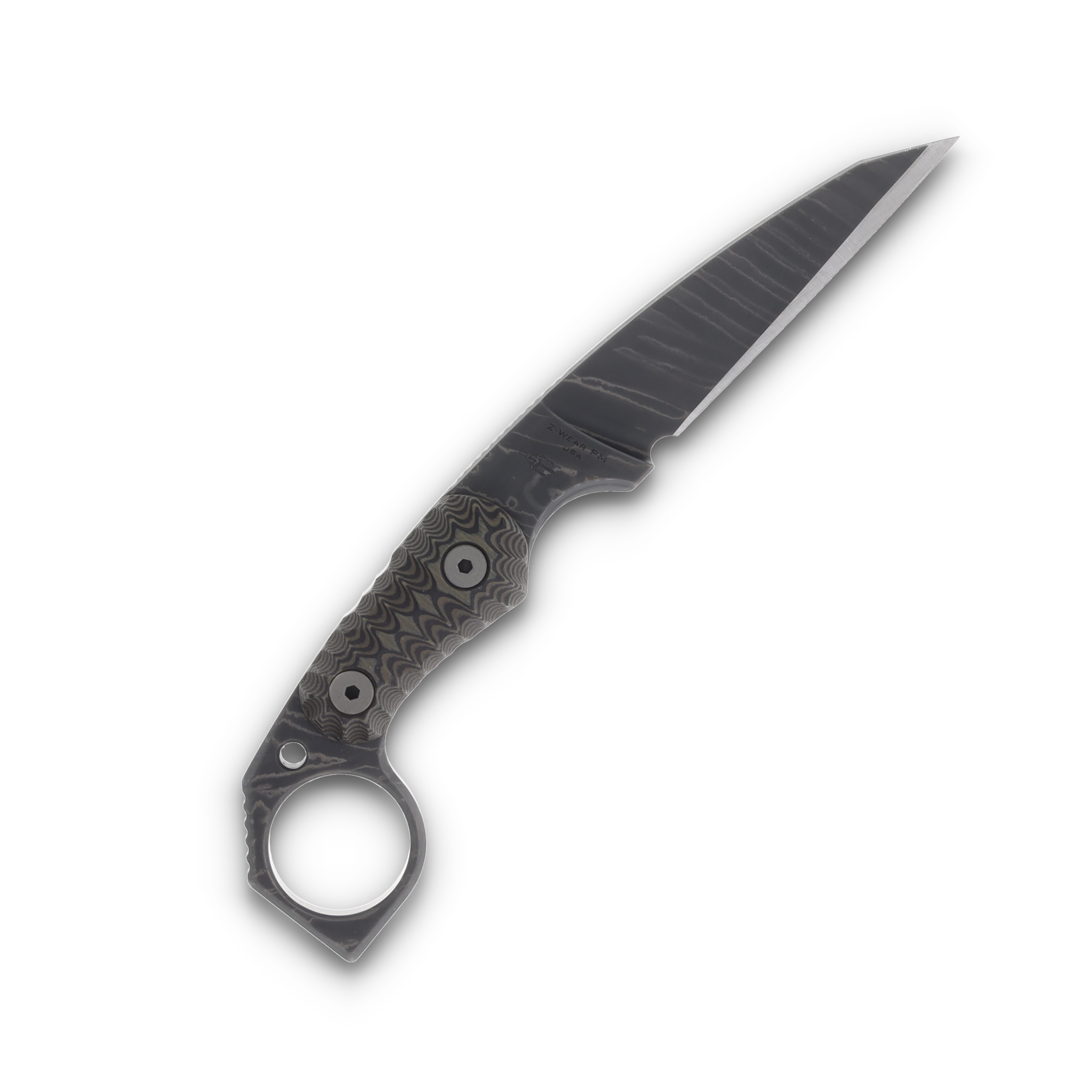 Miller Bros Small Fixed Blade with Ring on Pommel OD Green Sheath OD Green G-10 Handle M-5GSGH View 3
