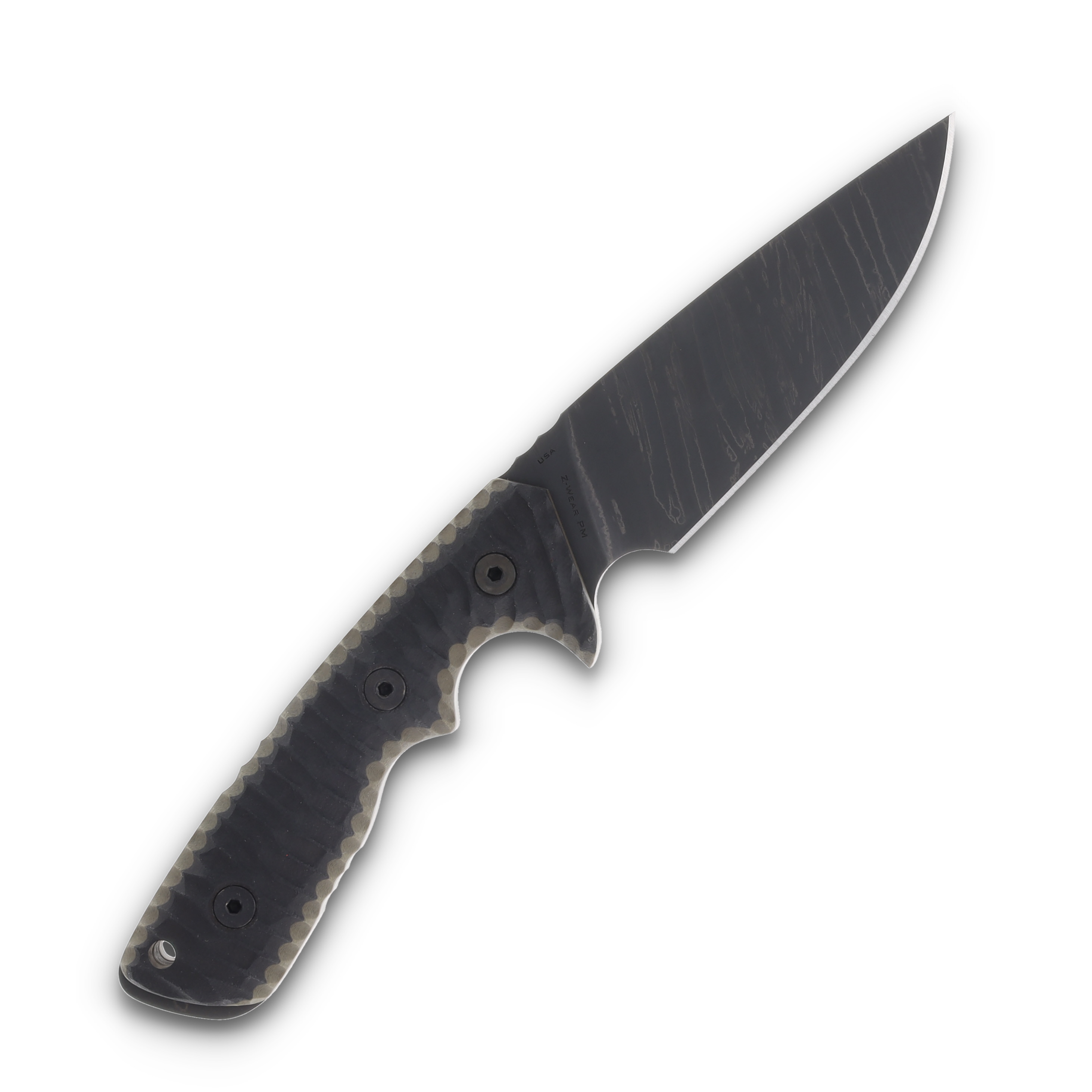Miller Bros Fixed Blade  Black Sheath Brown Accents OD Green G-10 Handle M-27BSBABTH View 3