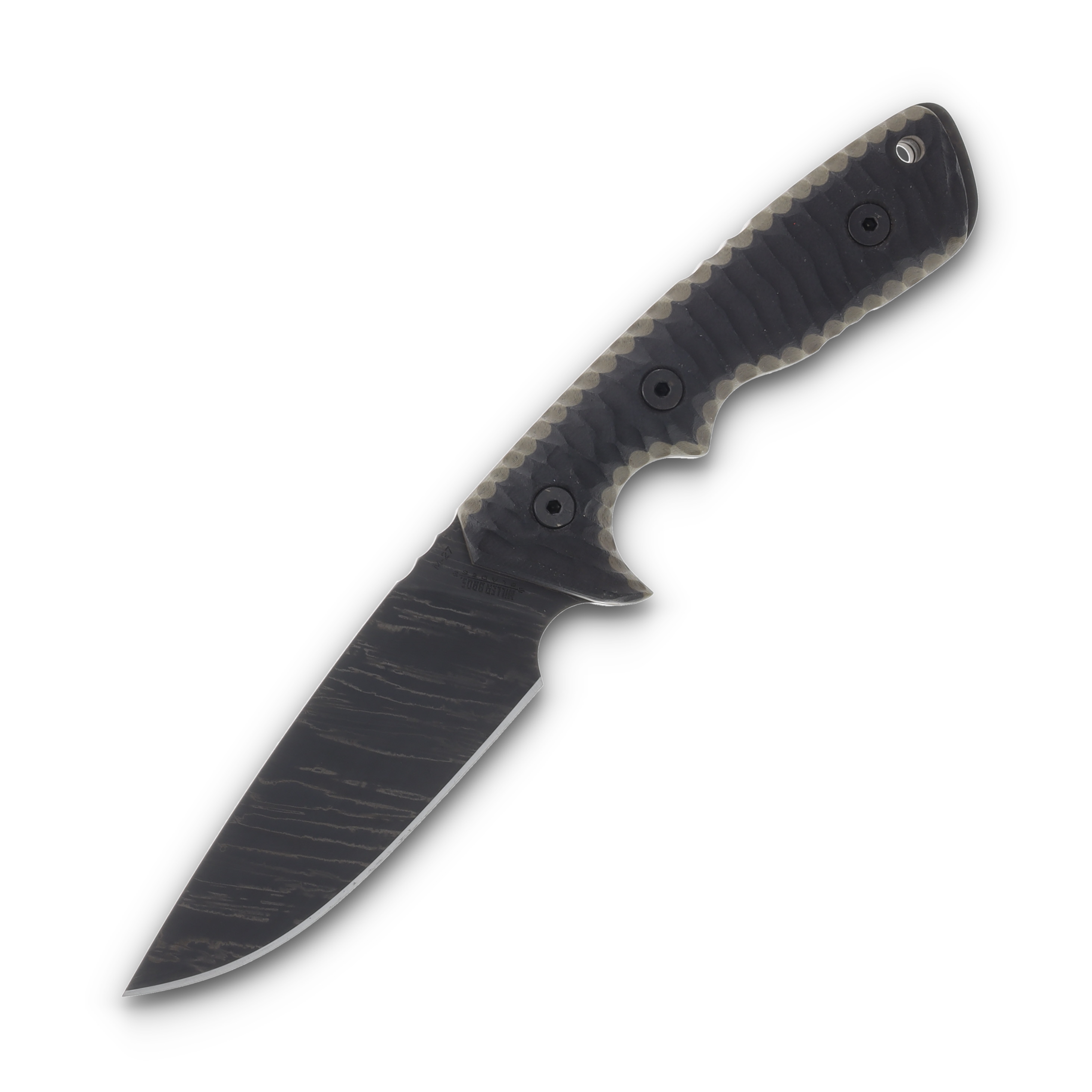 Miller Bros Fixed Blade  Black Sheath Brown Accents OD Green G-10 Handle M-27BSBABTH View 4