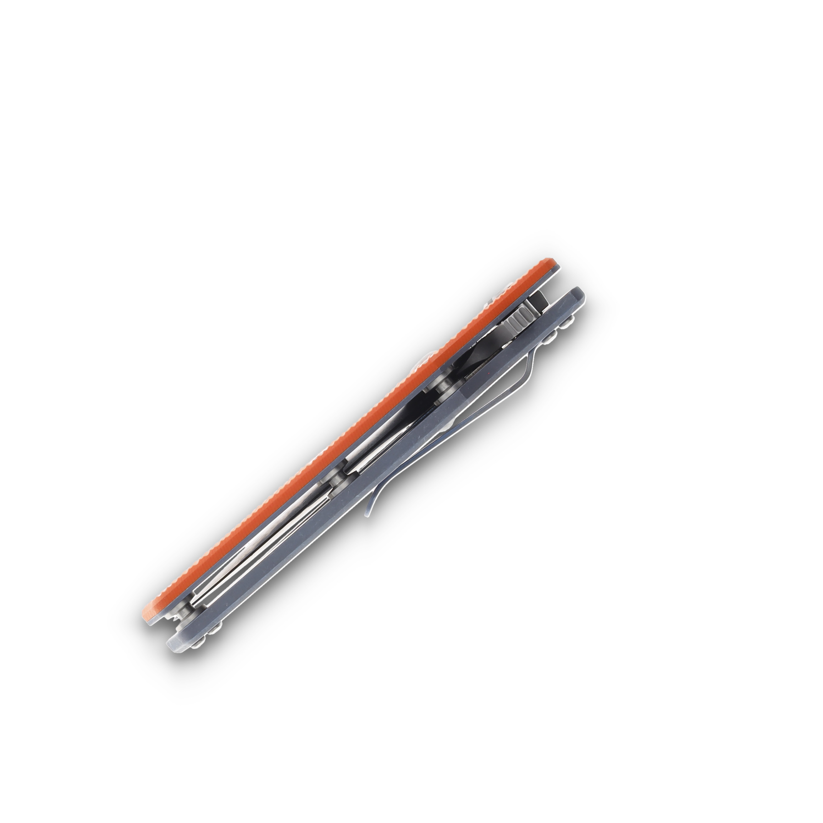 Hinderer 3.5 Eklipse Slicer Hollow Ground Tri-way Orange G-10 Titanium KEK35SLHOTWWFBBLOR View 8