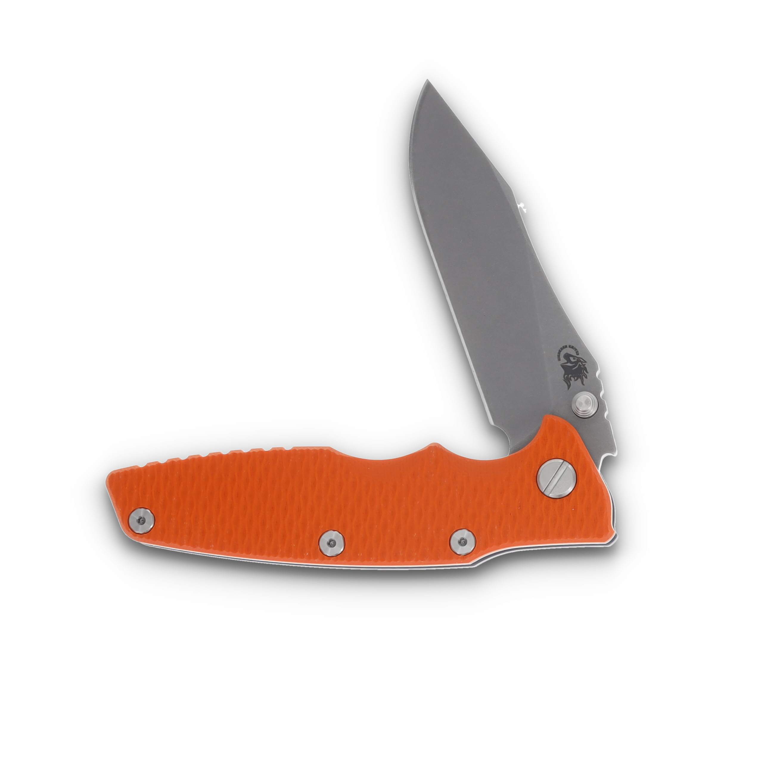 Hinderer 3.5 Eklipse Slicer Hollow Ground Tri-way Orange G-10 Titanium KEK35SLHOTWWFBBLOR View 3