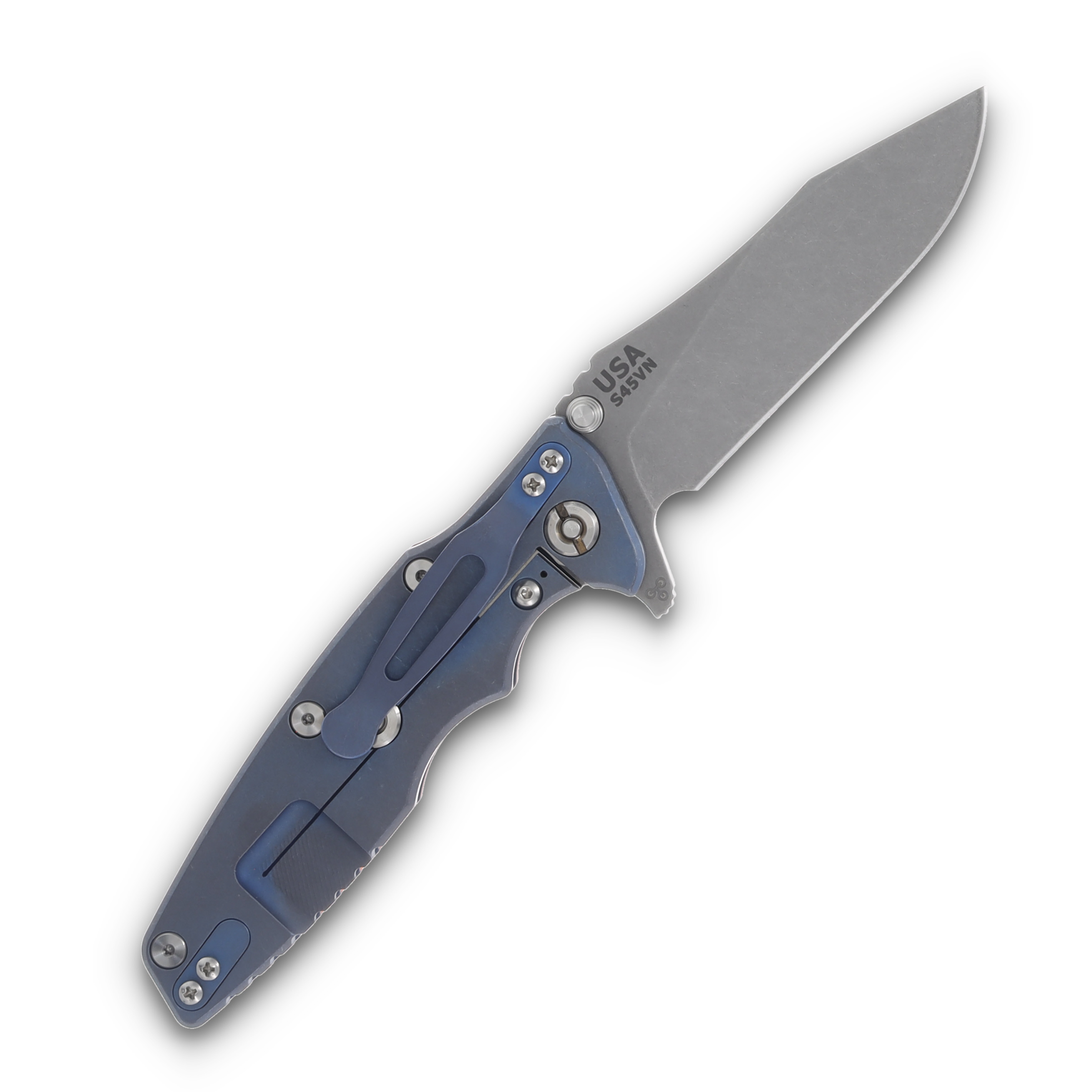 Hinderer 3.5 Eklipse Slicer Hollow Ground Tri-way Orange G-10 Titanium KEK35SLHOTWWFBBLOR View 2