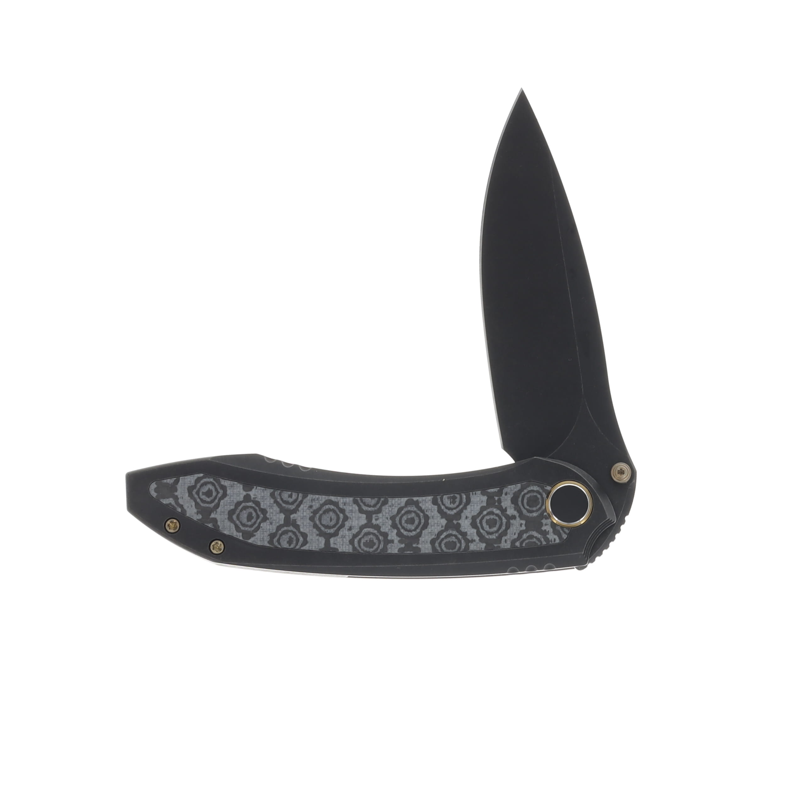 WE Knife Co Winsome Gray - Black 3.74in Plain Black Stonewash Drop Point WE23092-1 View 2