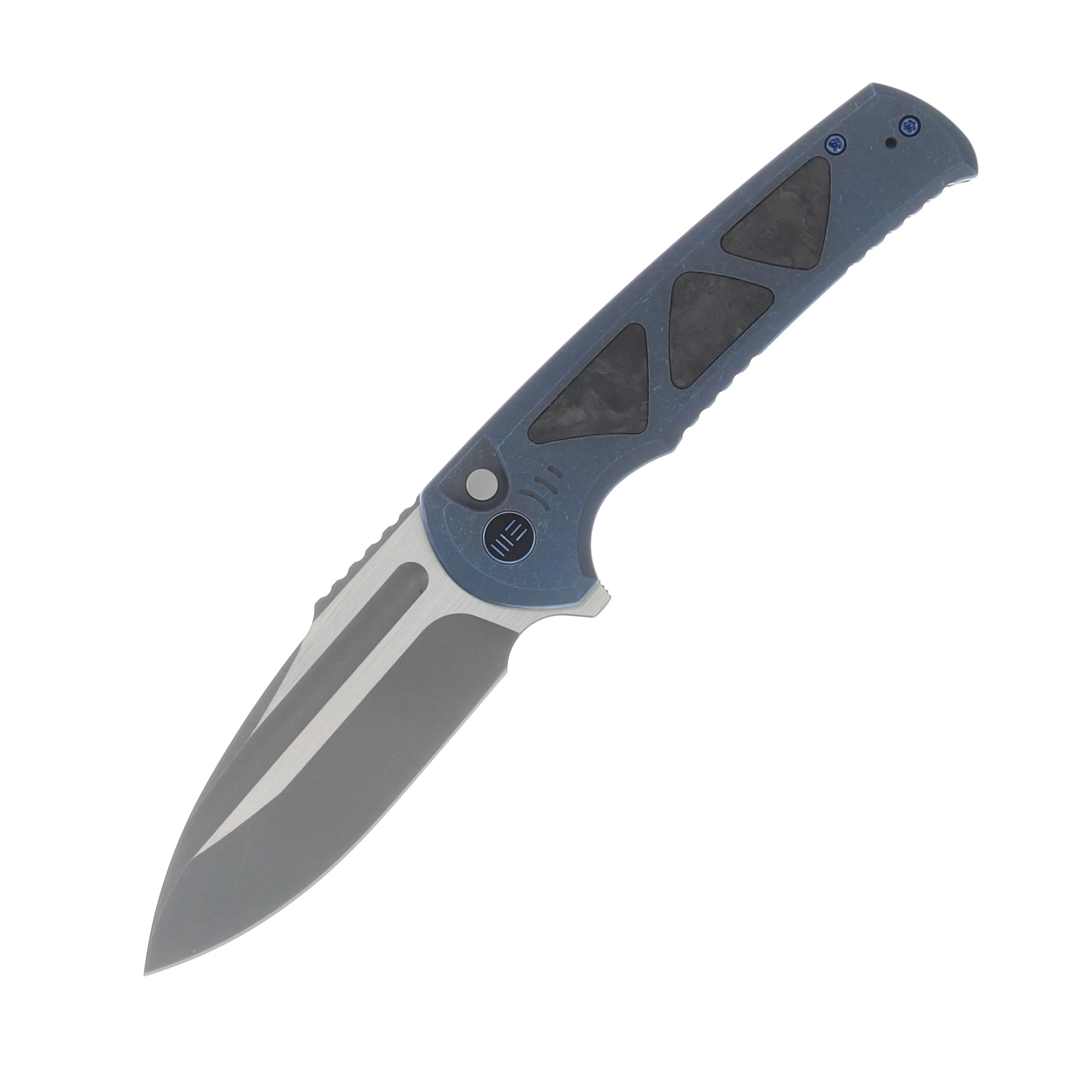 WE Knife Co Sylox Blue – Black 3.8 Inch Plain Dual Drop Point WE24027-2 View 1