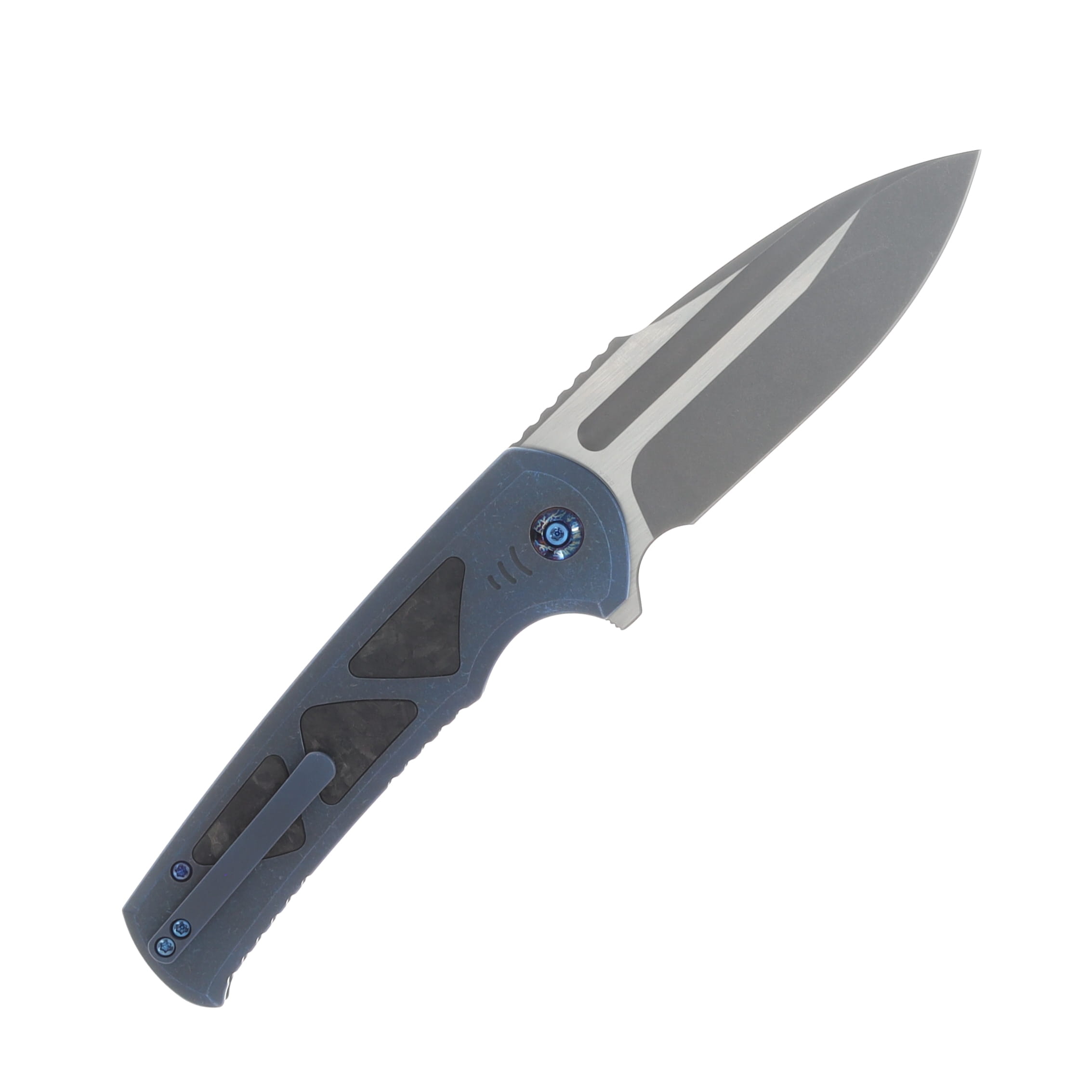 WE Knife Co Sylox Blue – Black 3.8 Inch Plain Dual Drop Point WE24027-2 View 2
