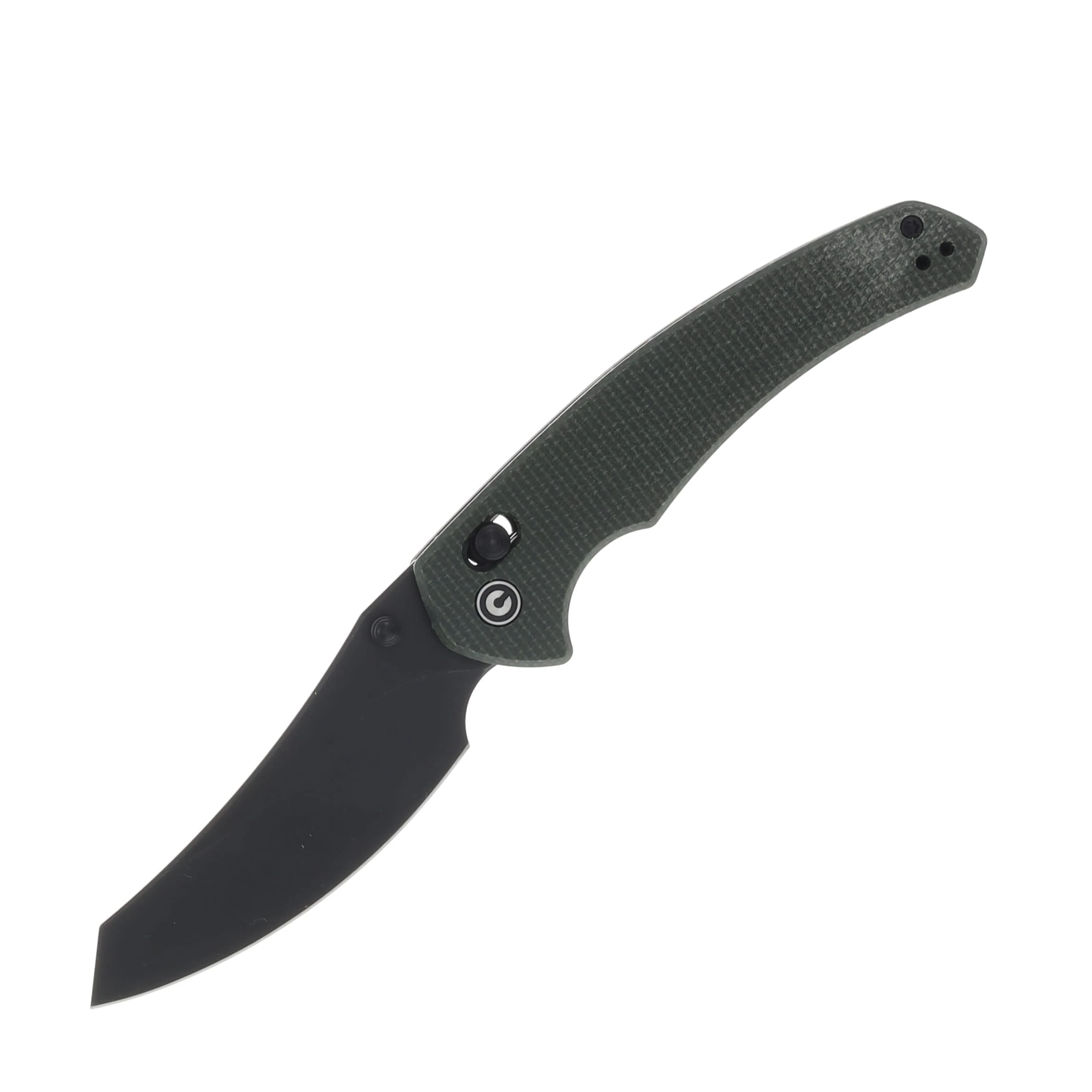CIVIVI Sixgill Green 3.41 Inch Plain Black Stonewash Reverse Tanto C24050-3 View 1
