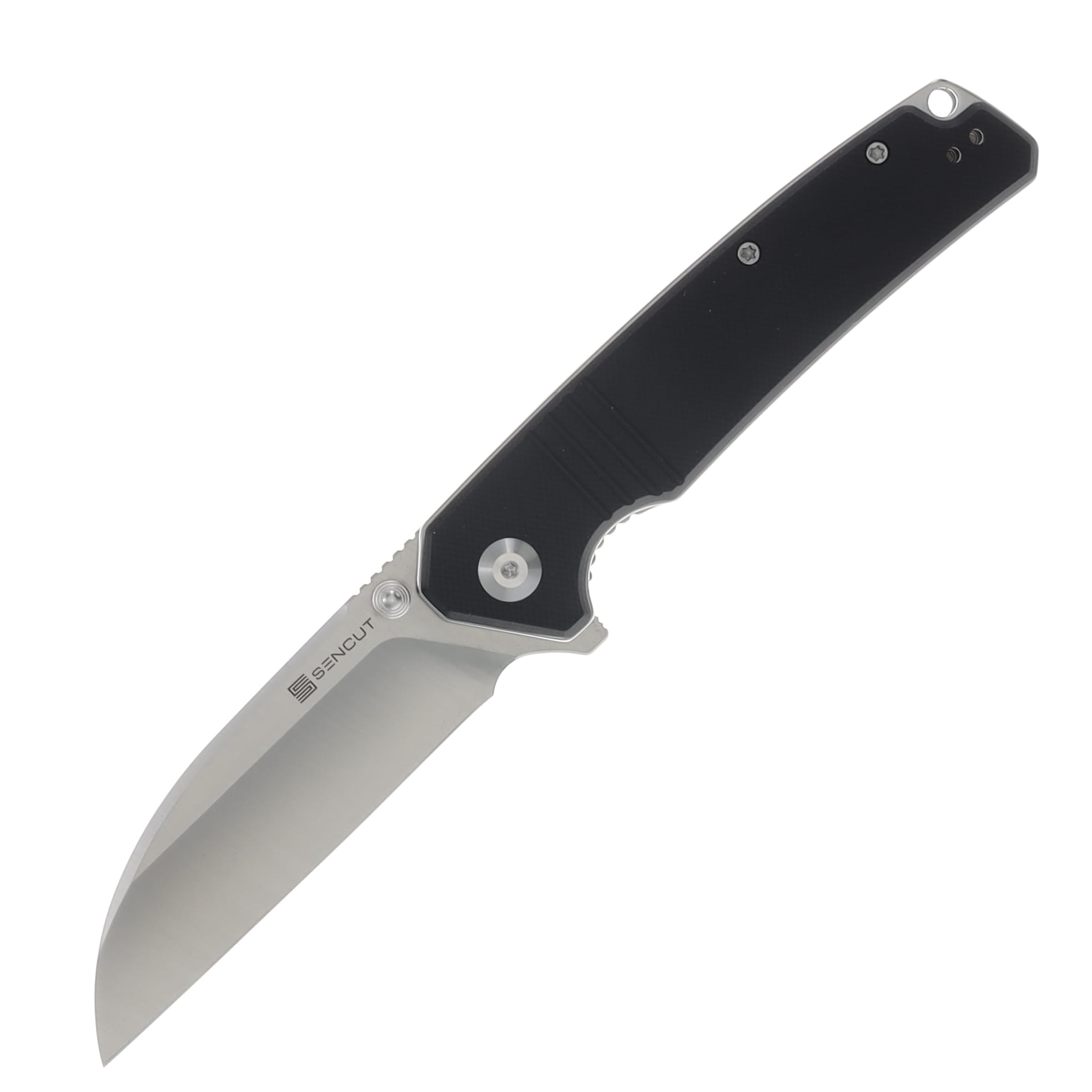 SENCUT Awassi Folding Knife 3.46 Inch Plain Satin Sheepsfoot S24065-1 View 1