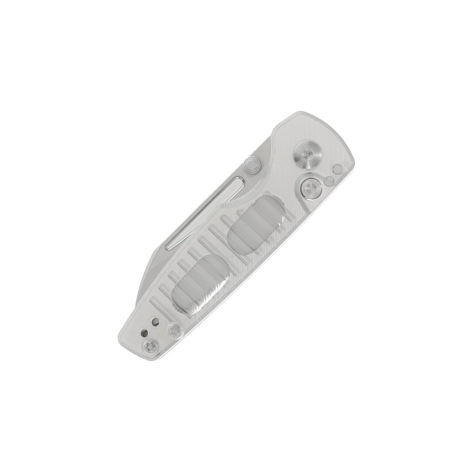 Kizer Parakeet Silver 2.4 Inch Plain Stonewash Modified Clip Point V2706A2 View 4