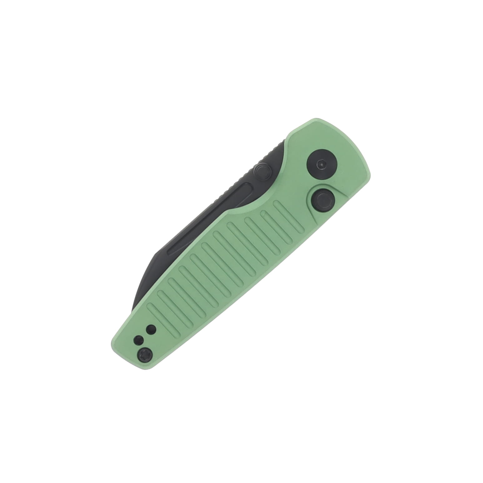 Kizer Parakeet Green 2.4 Inch Plain Black Modified Clip Point V2706A5 View 4