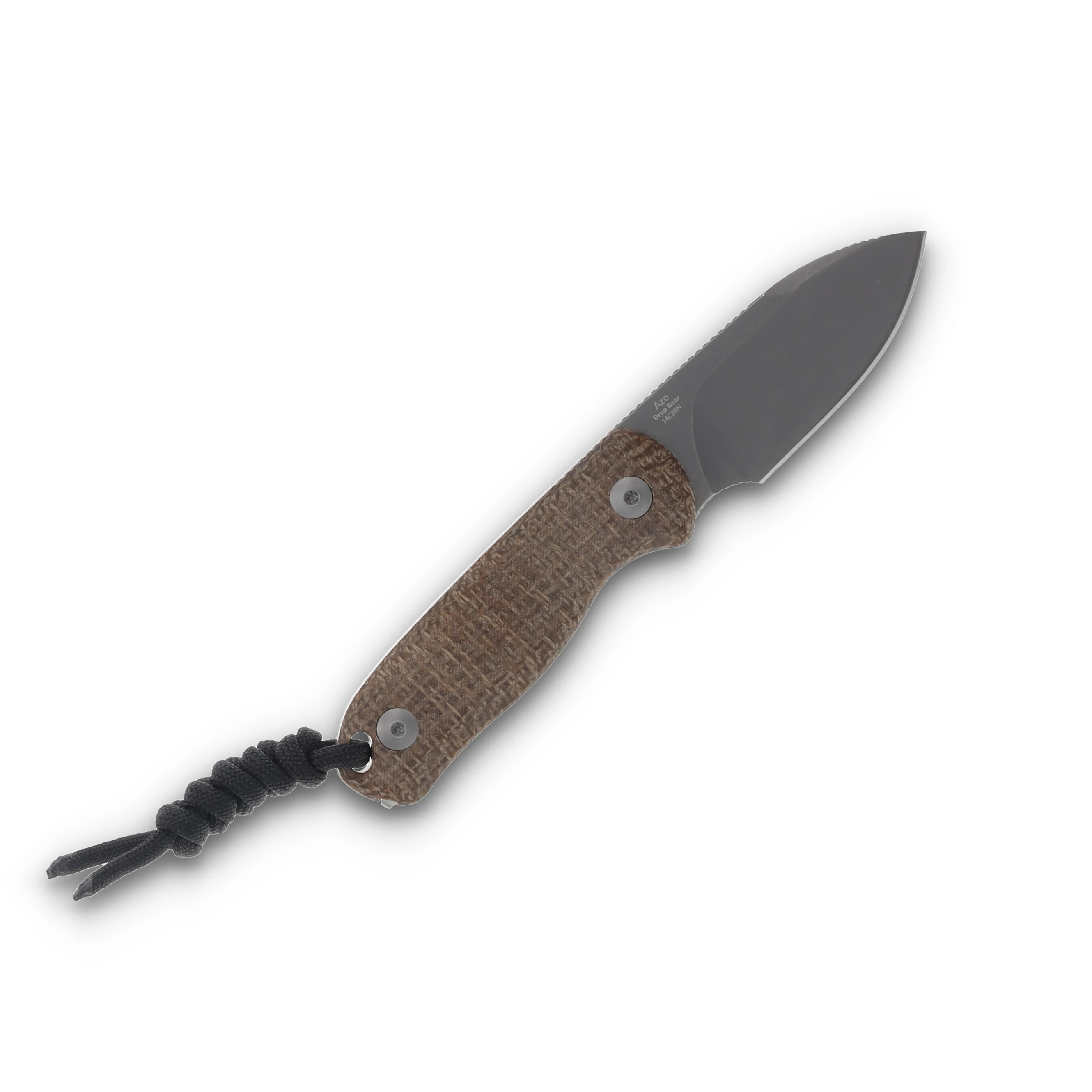 Kizer Drop Bear Fixed Blade Brown 2.55in Plain Stonewash Drop Point 1094A1 View 4