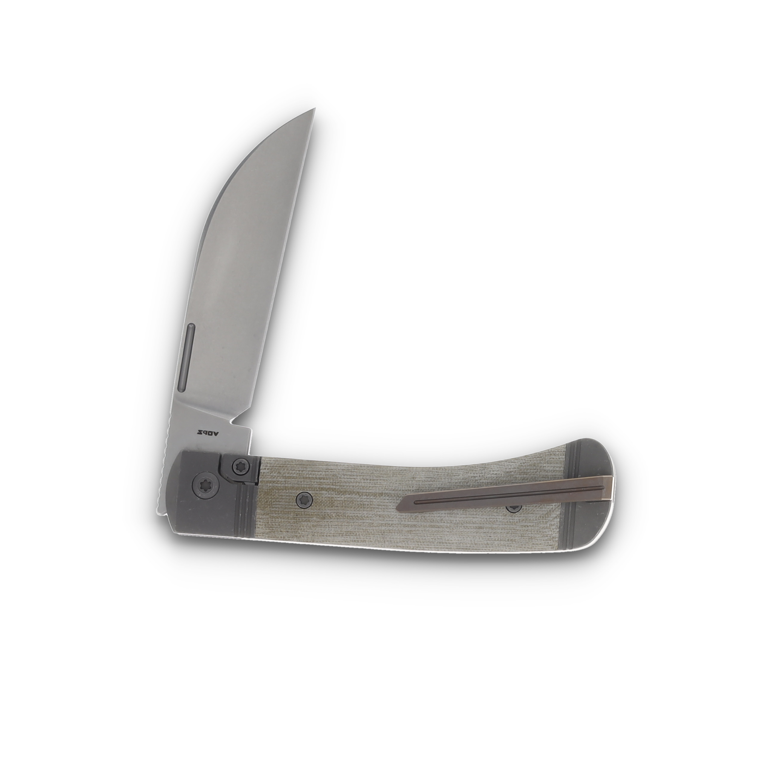 Jack Wolf Diamondback Jack Green Linen Micarta DIAMO-01-LIN-MIC-GRN View 4