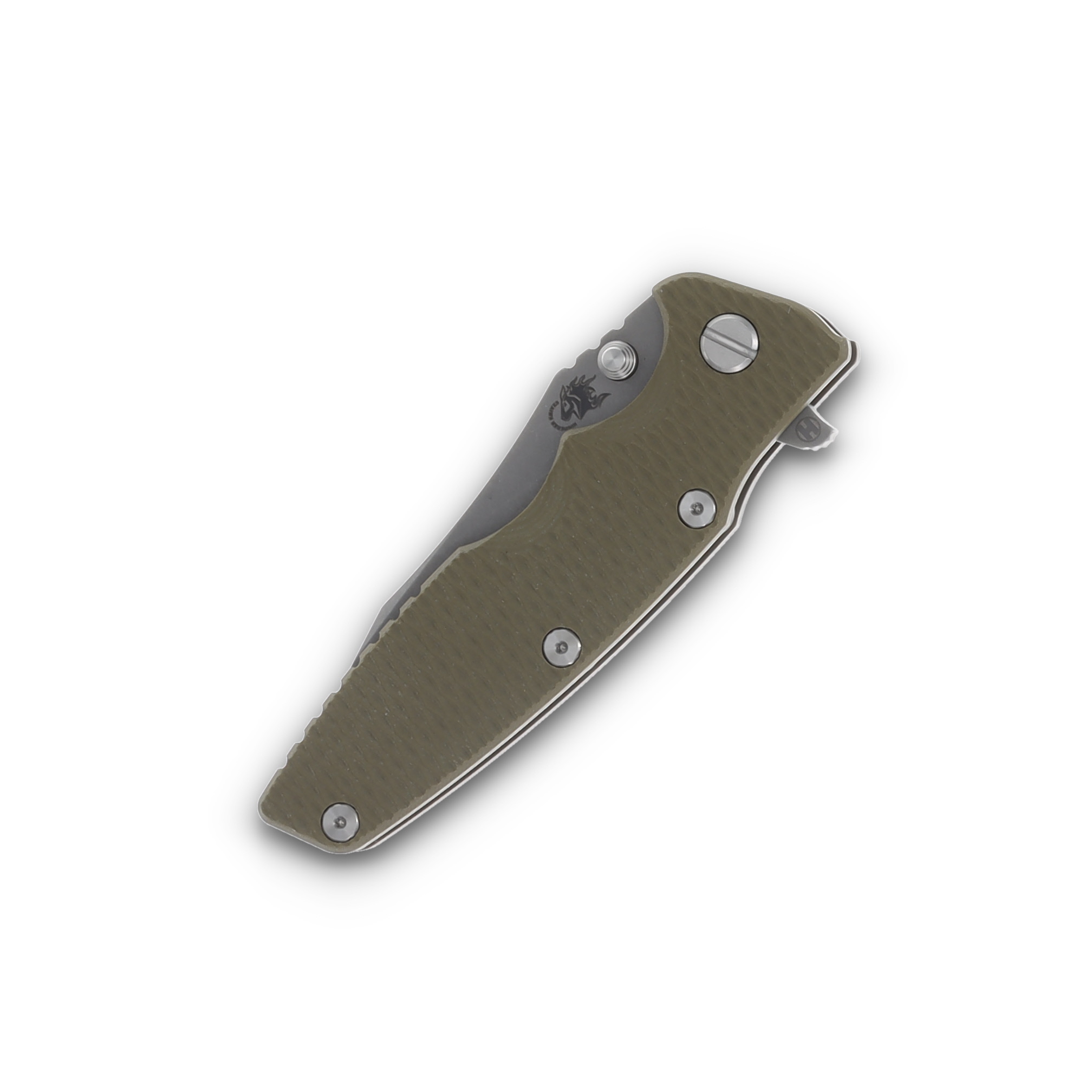 Hinderer 3.5 Eklipse  Battle Bronze - OD Green 3.5in Plain Working Clip Point KEK35SLHOTWBBZOD View 5