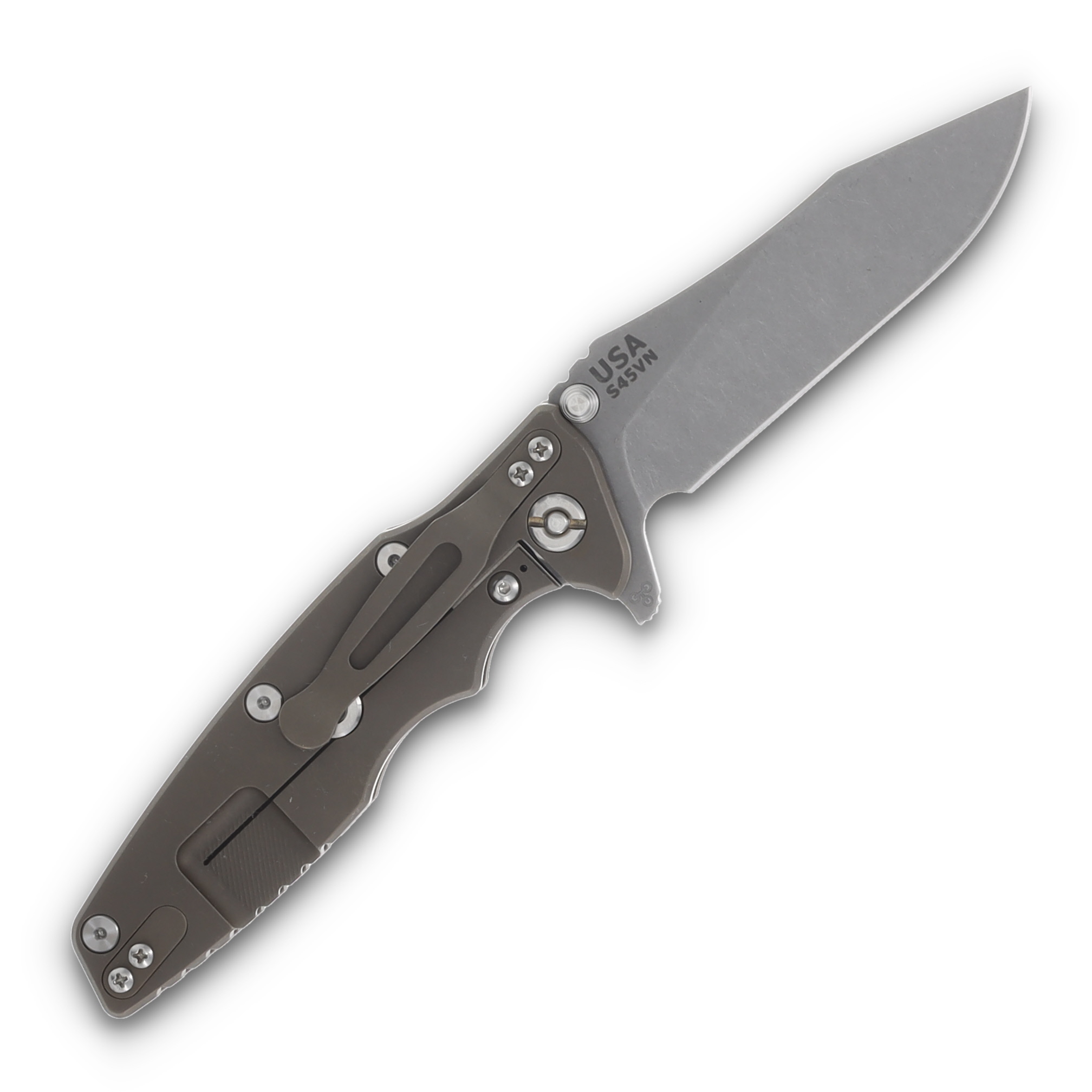 Hinderer 3.5 Eklipse  Battle Bronze - OD Green 3.5in Plain Working Clip Point KEK35SLHOTWBBZOD View 2