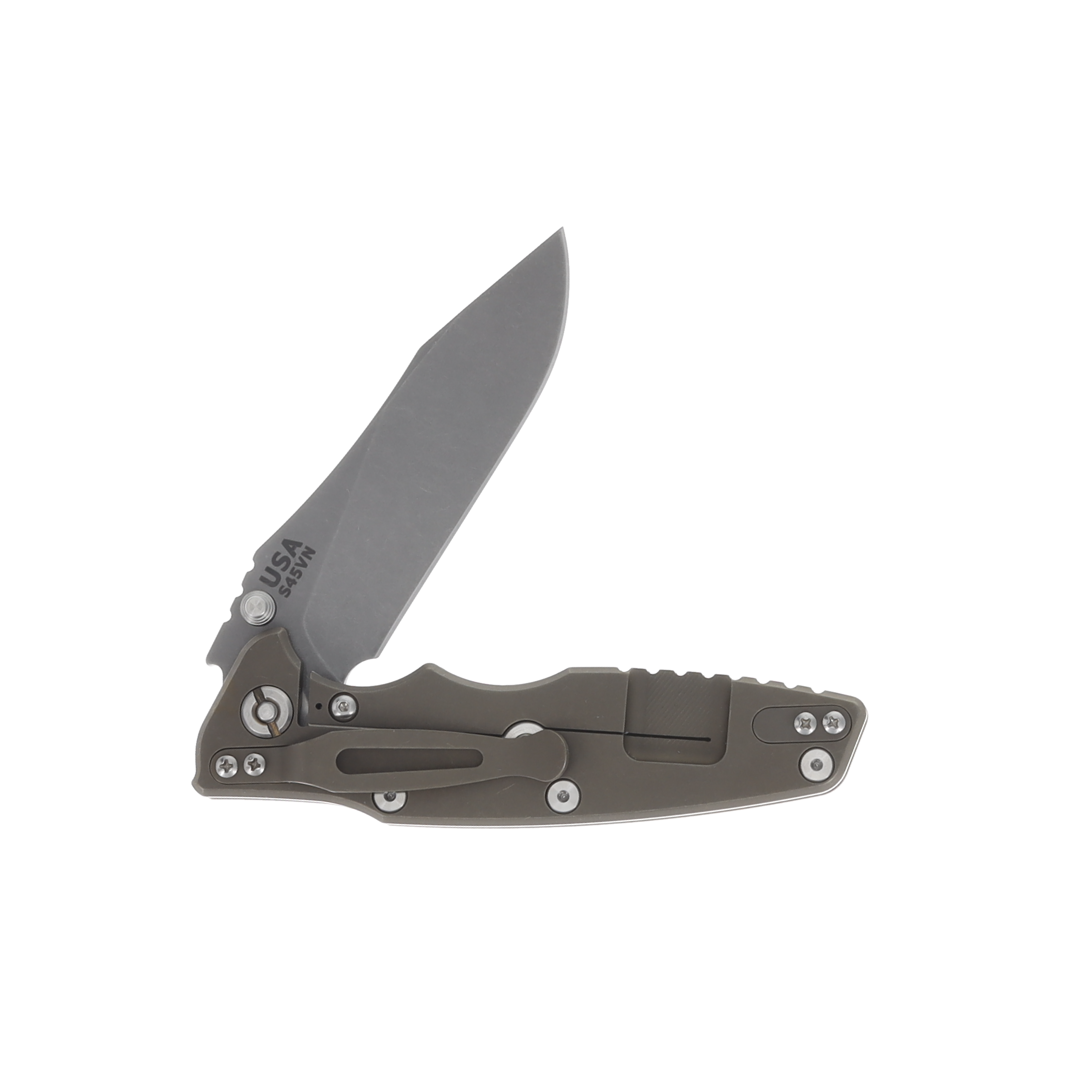 Hinderer 3.5 Eklipse Slicer Hollow Ground Tri-way  Battle Bronze FDE KEK35SLHOTWBBZFDE View 3