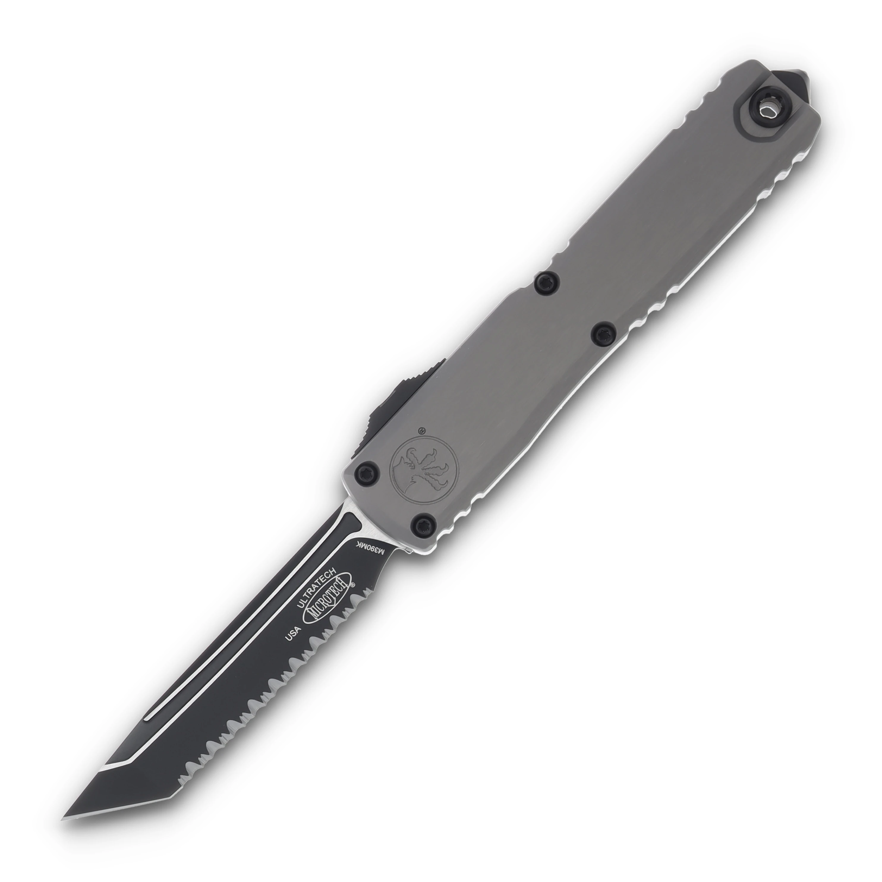 Microtech Ultratech Gen III ZBP Tanto Black Full Serrated NC AUMT11233NC View 1