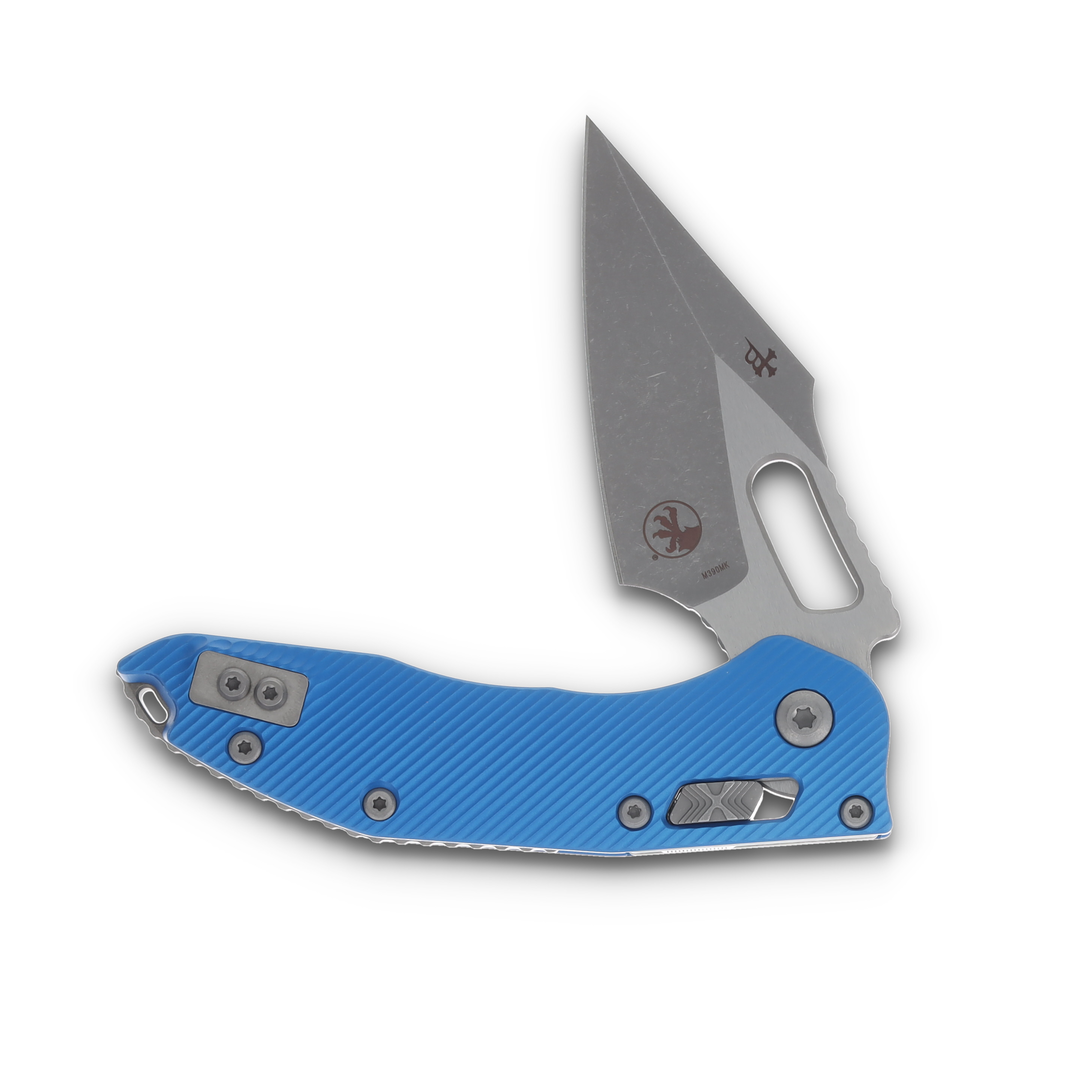Microtech Stitch Ram-Lok Folding Knife Fluted Blue 3.75in Apocalyptic Blade MT169RL10APFLBL View 2
