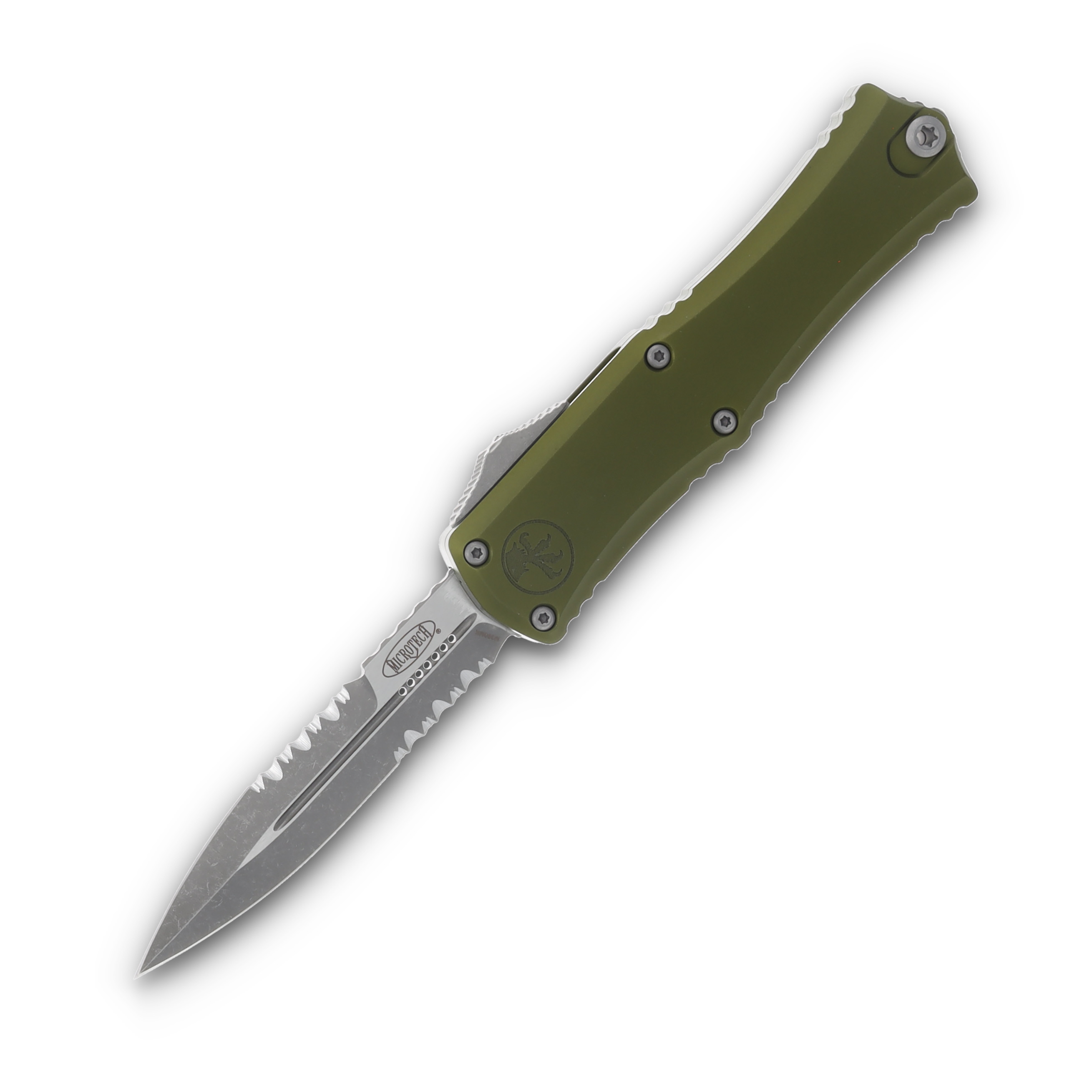 Microtech Hera II Mini Bayonet OTF Auto Knife OD Green 3in Part Serr Apoc Blade AUMT1701M11APOD View 1