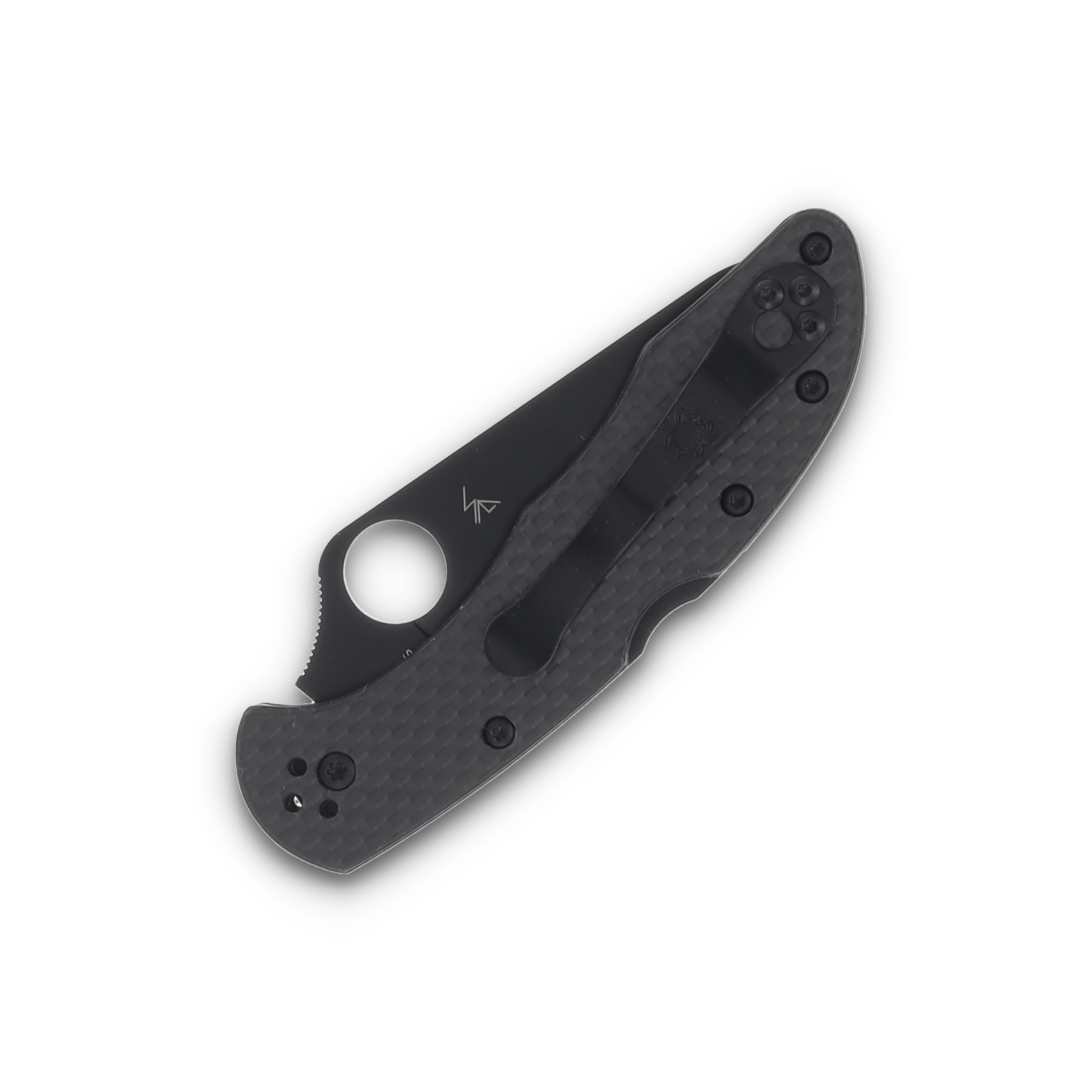Spyderco Delica 4 Folding Knife 2.92 Inch Plain Black TiNi Clip Point SPC11CFPBK View 6