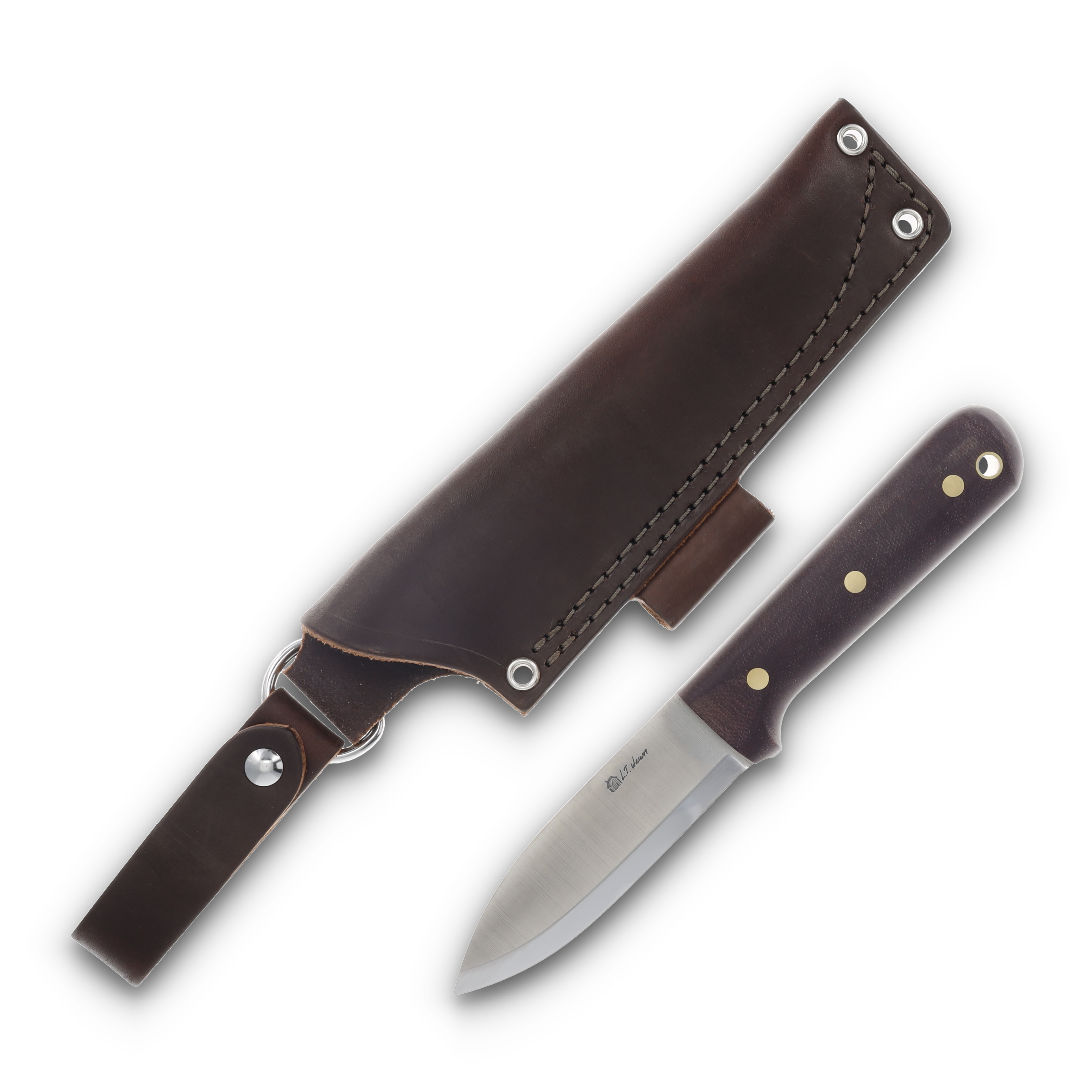 LT Wright Genesis Double Red 4.25 Inch Plain Matte Spear Point LT031 View 1
