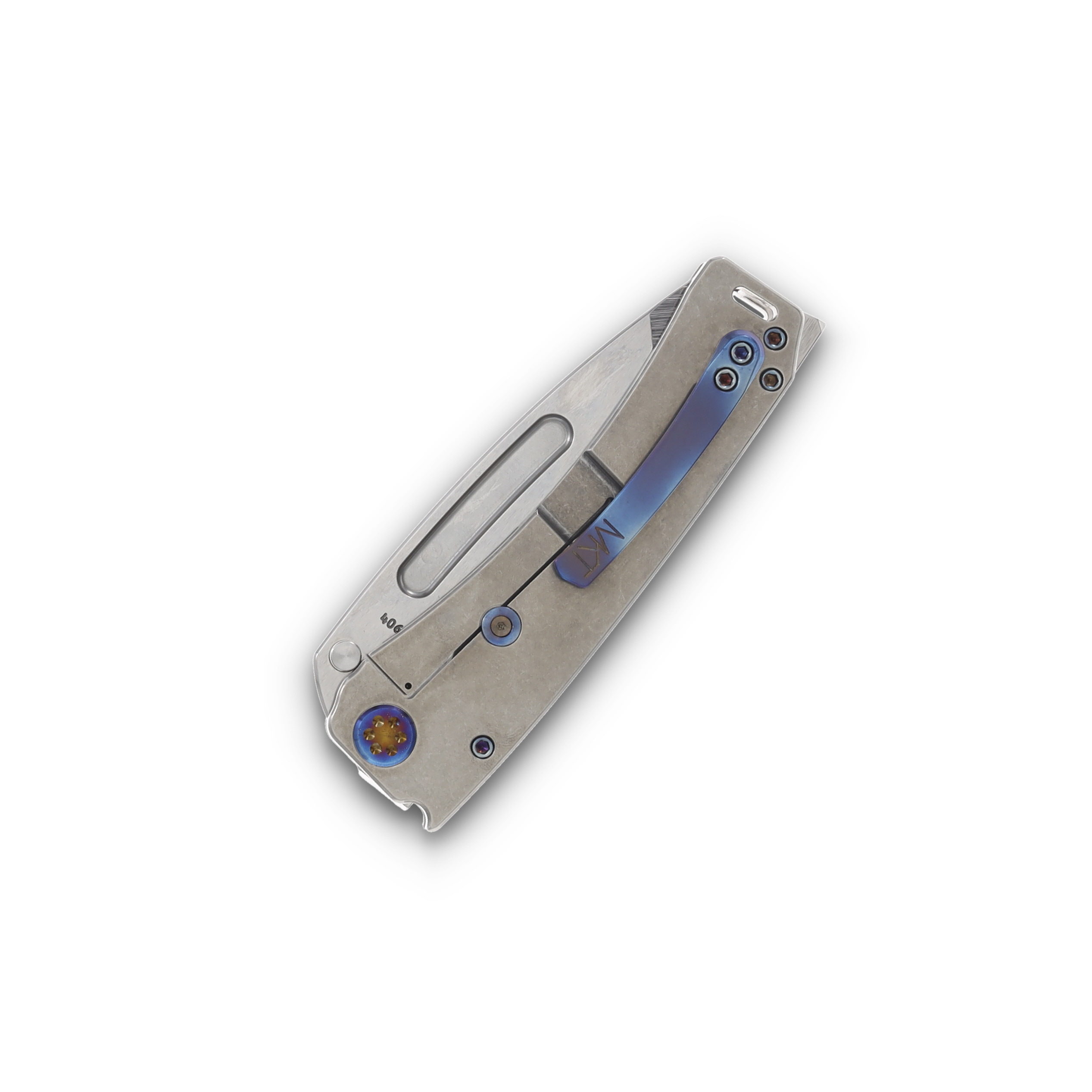 Medford Marauder H Art Nouveau 3.75in Plain Tumbled Tanto Flamed Hardware MK0454TT-01TM-TFCF-BN View 6