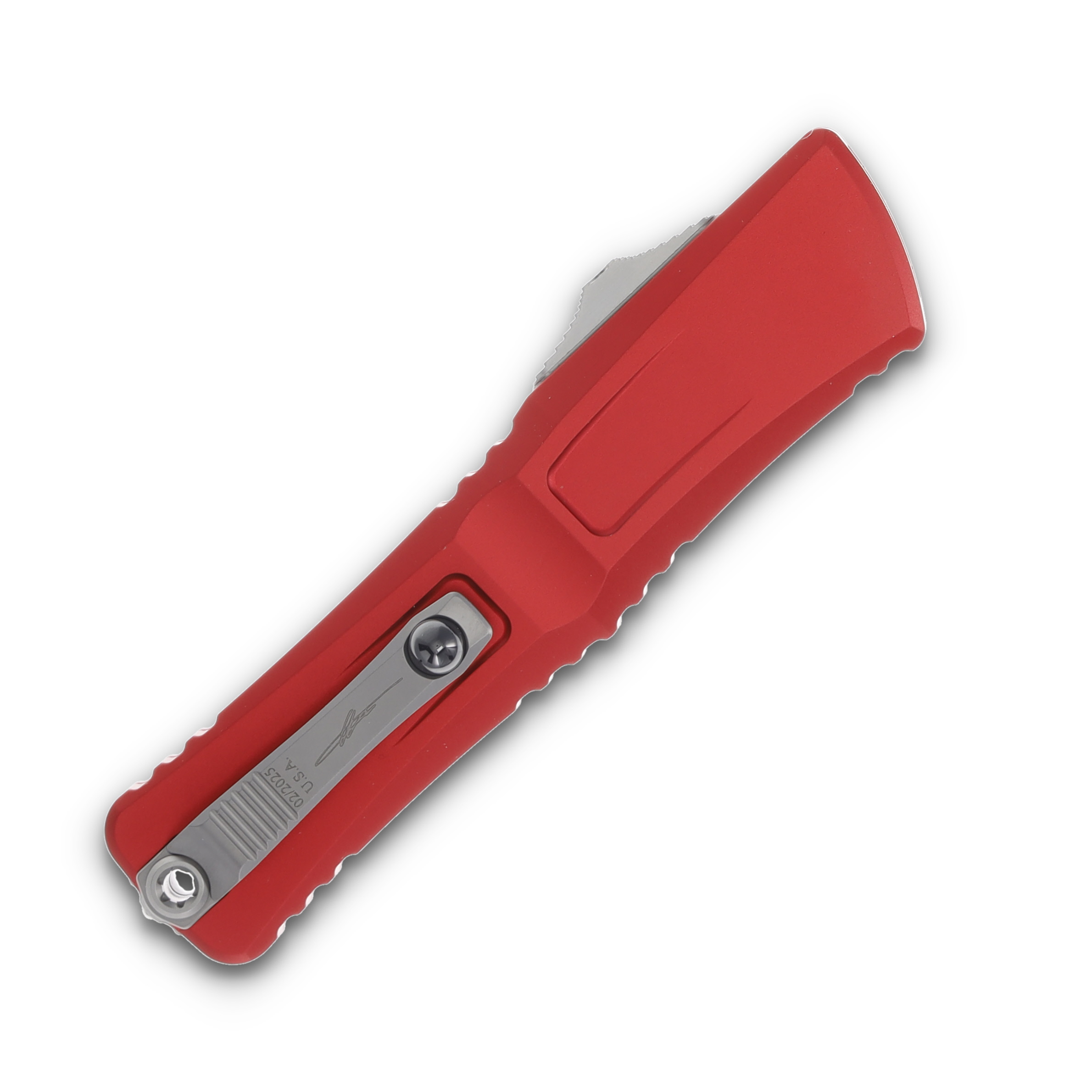 Microtech Combat Troodon Gen III Interceptor Stonewash PS Red Signature Series AUMT121711RDS View 4