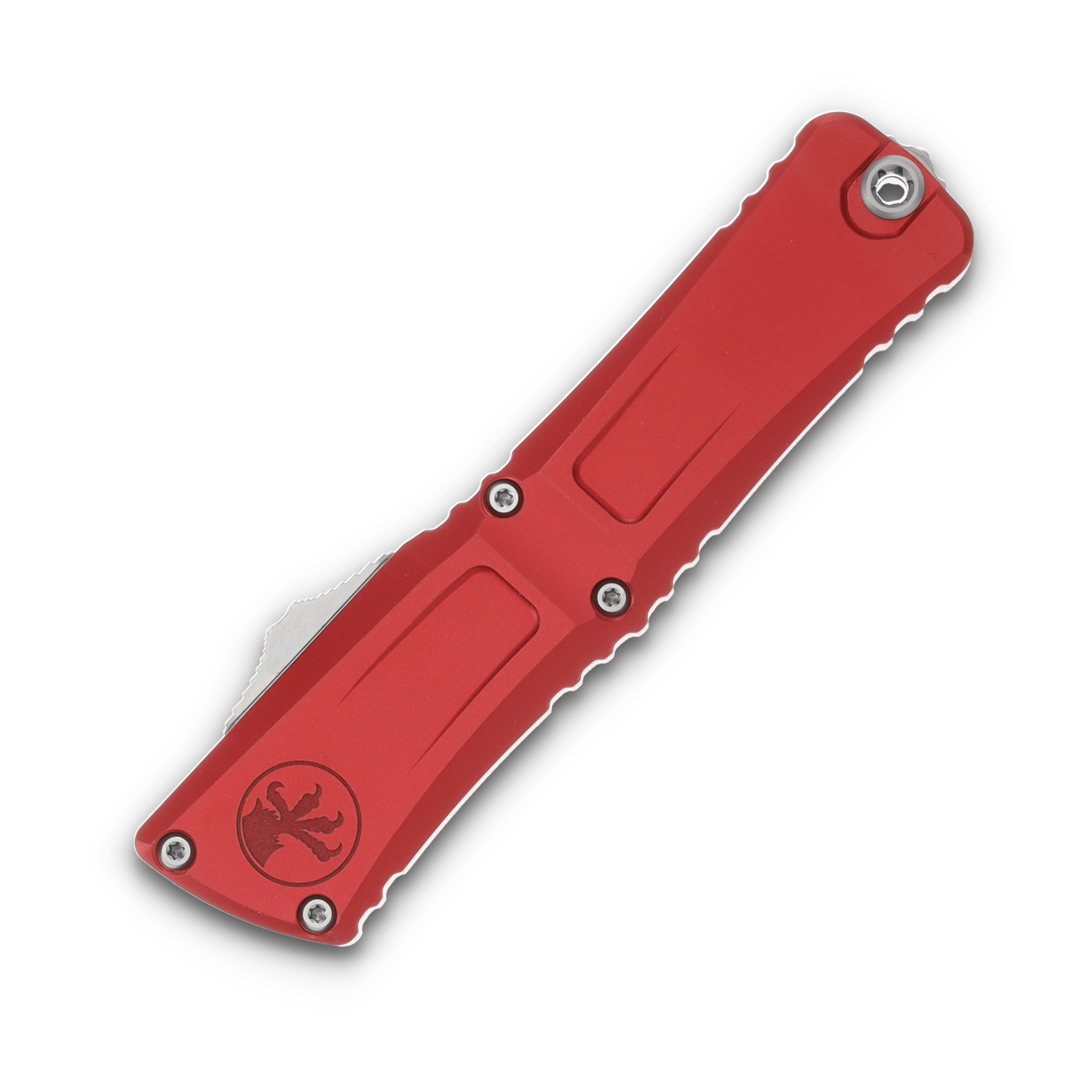Microtech Combat Troodon Gen III Interceptor Stonewash PS Red Signature Series AUMT121711RDS View 3