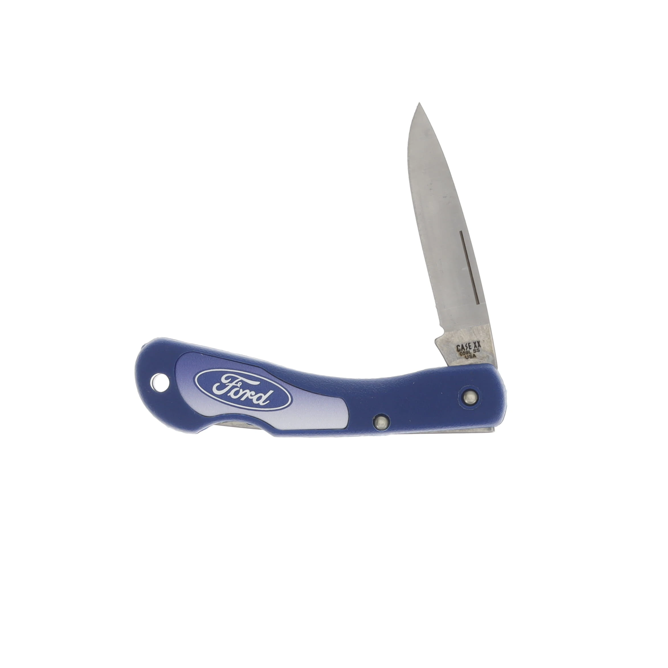 Case XX Ford Motors Lightweight Blue Synthetic Mini Blackhorn Lockback Folding Knife CA14340 View 1