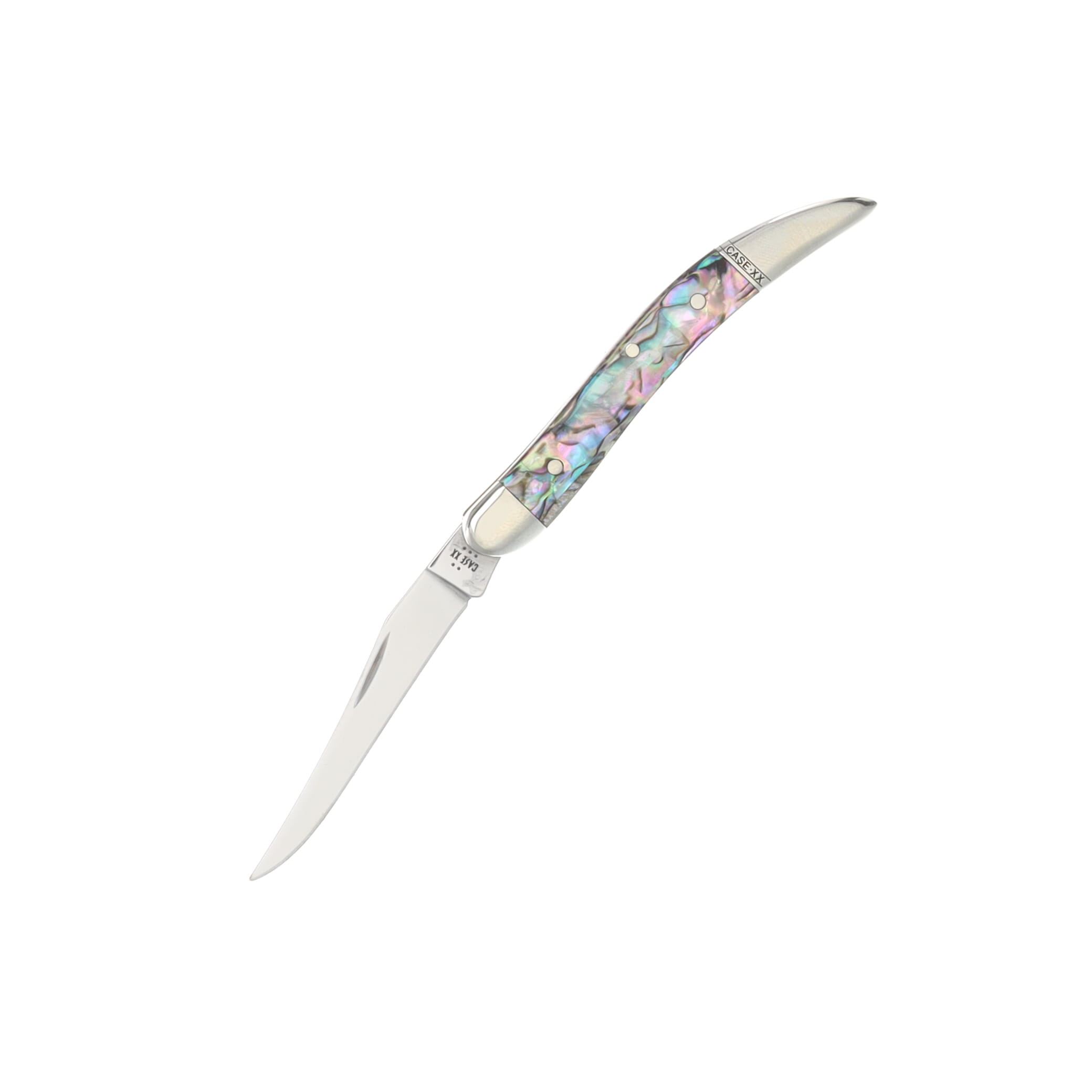 Case Genuine Abalone Small Texas Toothpick Folding Knife CA12002 View 3