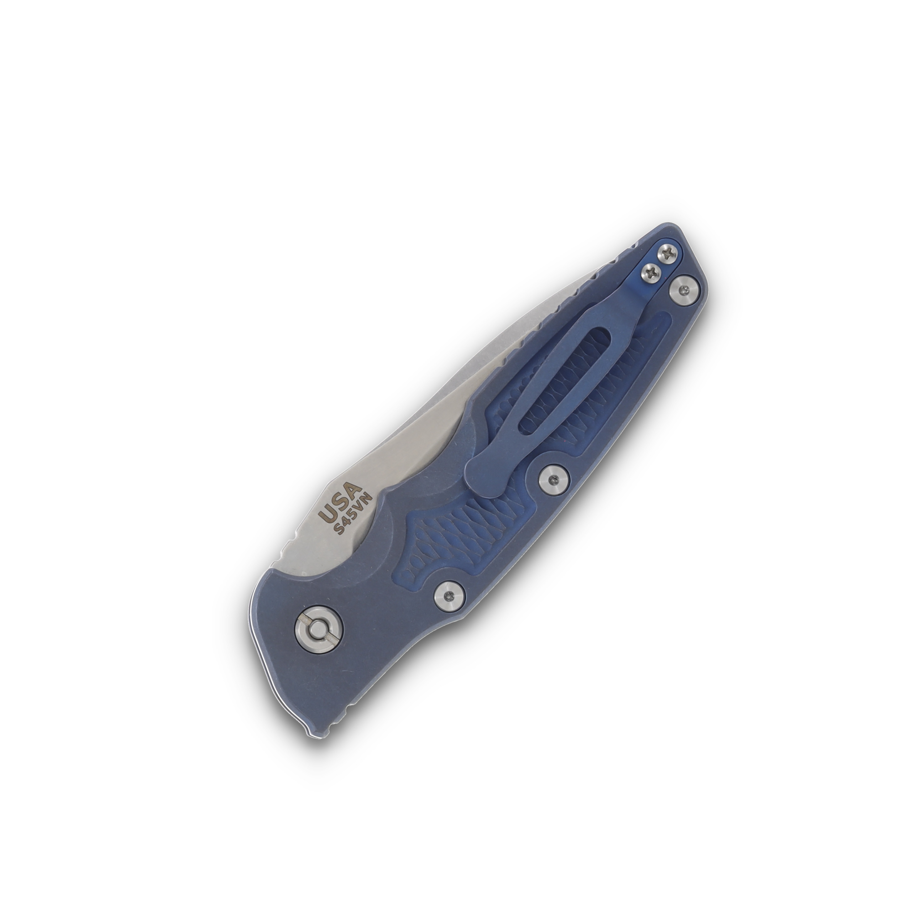 Hinderer Auto Eklipse Out the Side Automatic Knife Stonewash Spearpoint/Battle Blue KAEK35SPEBBLSW View 3