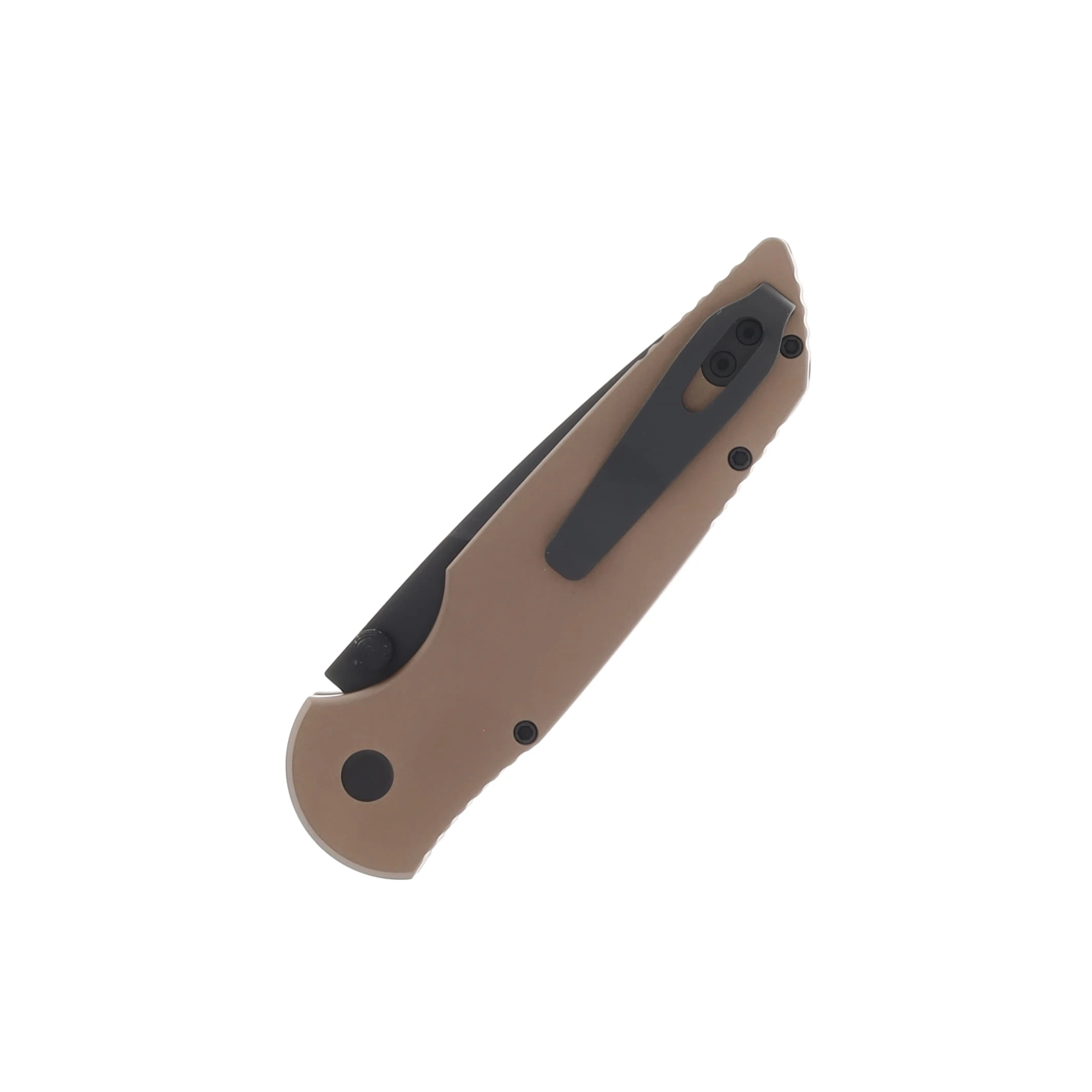 Pro Tech TR-3 Integrity Thumbstud Manual Solid FDE Handle DLC Black S35VN Double Thumbstuds INT103-FDE View 4