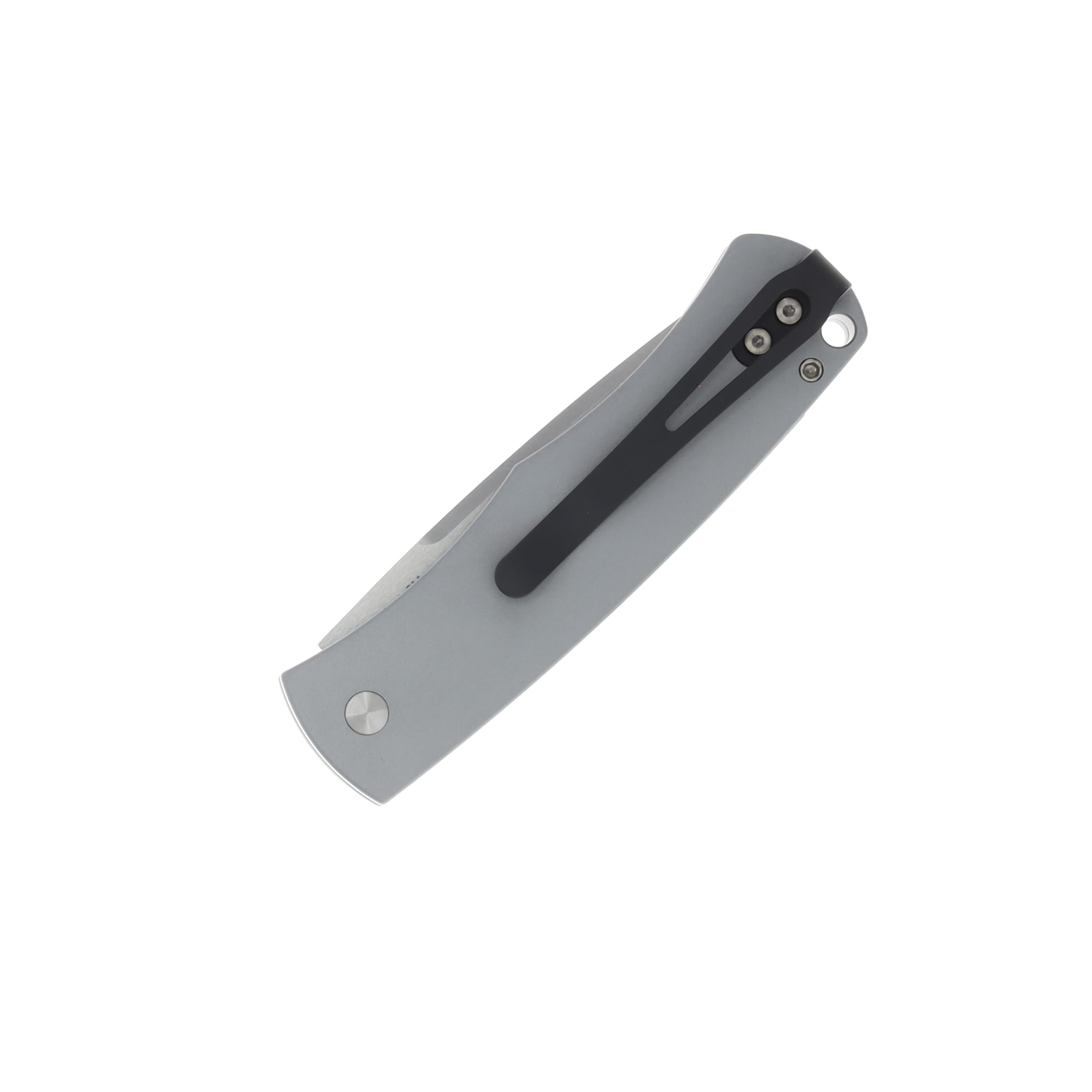 Pro Tech Auto Mike "Whiskers" Allen Designed BR-1 Magic Bolster Release #1 Grey Handle With Textured Black Bolster Stonewashed 154CM Blade AUPTBR-1.3 LTD-GREY View 3