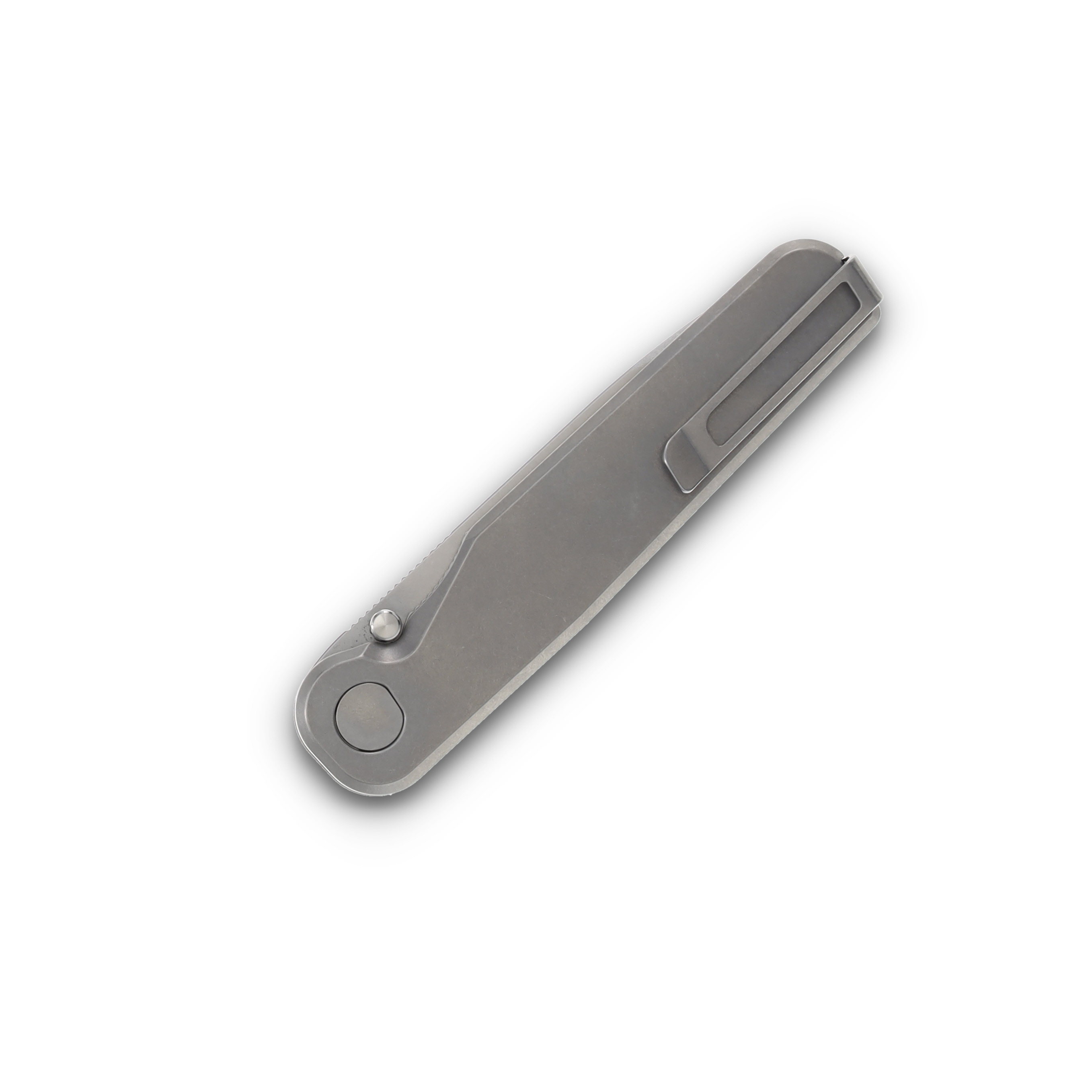 Tactile Rockwall Folding Knife Titanium 2.92in Plain Stonewash Tanto 20-RT-MCTN-TTFL View 2