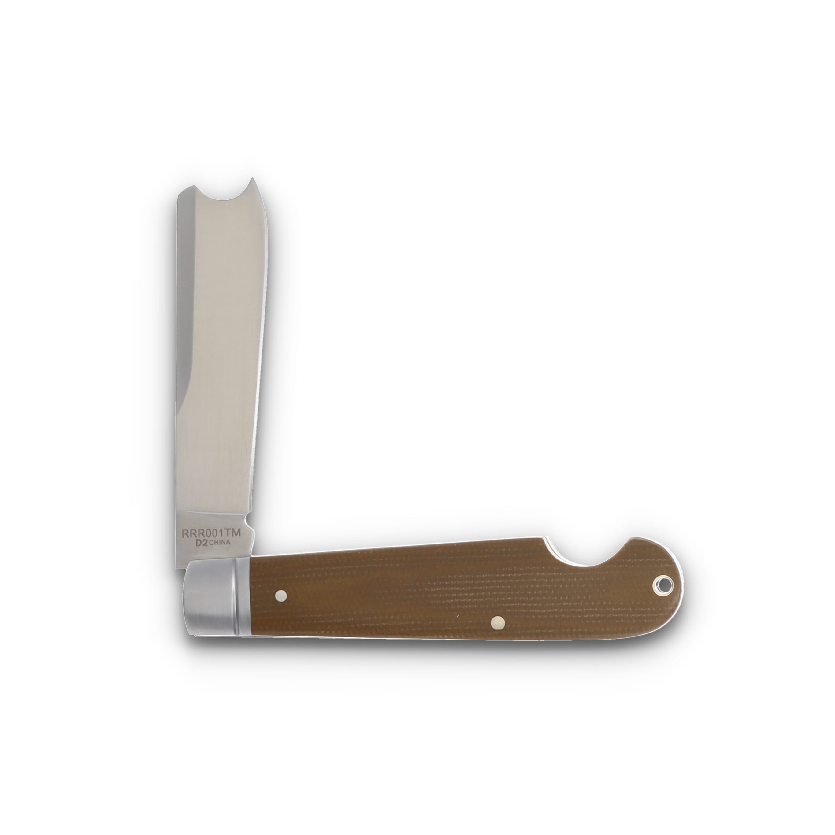 Rough Ryder Reserve Easy Open One Arm Razor Folding knife Tan Canvas Micarta RRR001TM View 4