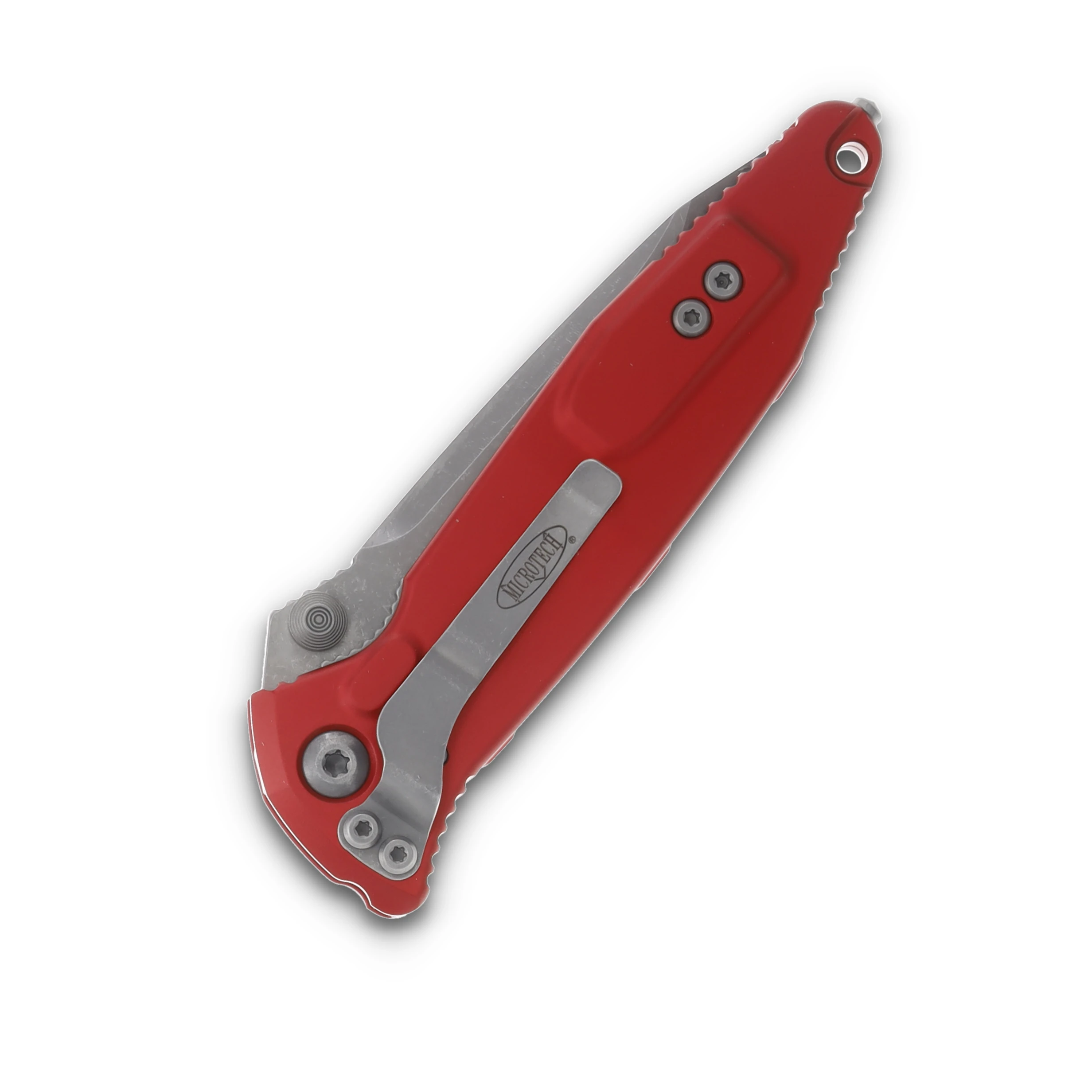 Microtech Socom Elite Manual Folding Knife Red Apocalyptic AUMT16111APRD View 3