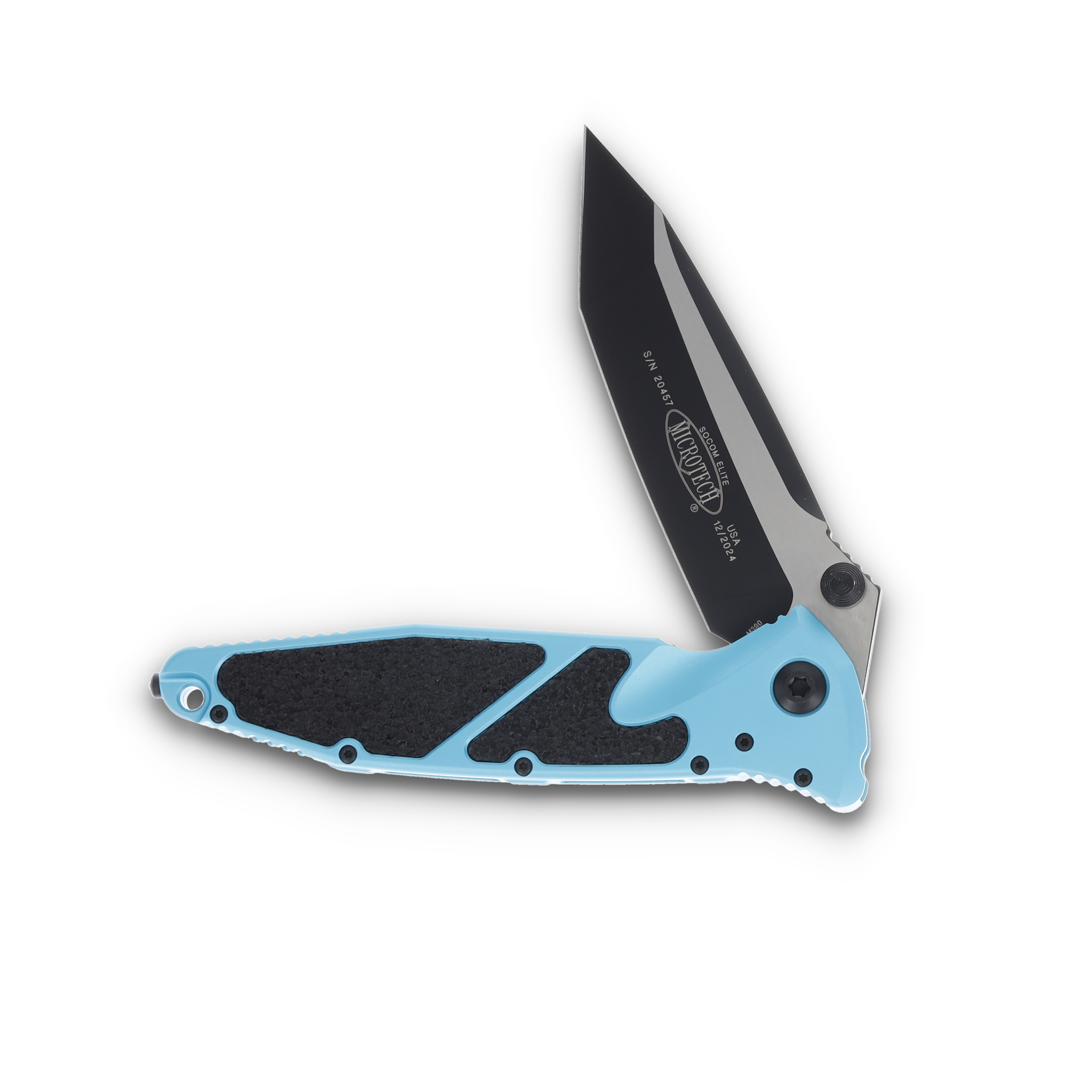 Microtech Socom Elite Manual Folding Knife Turquoise AUMT1611TQ View 2